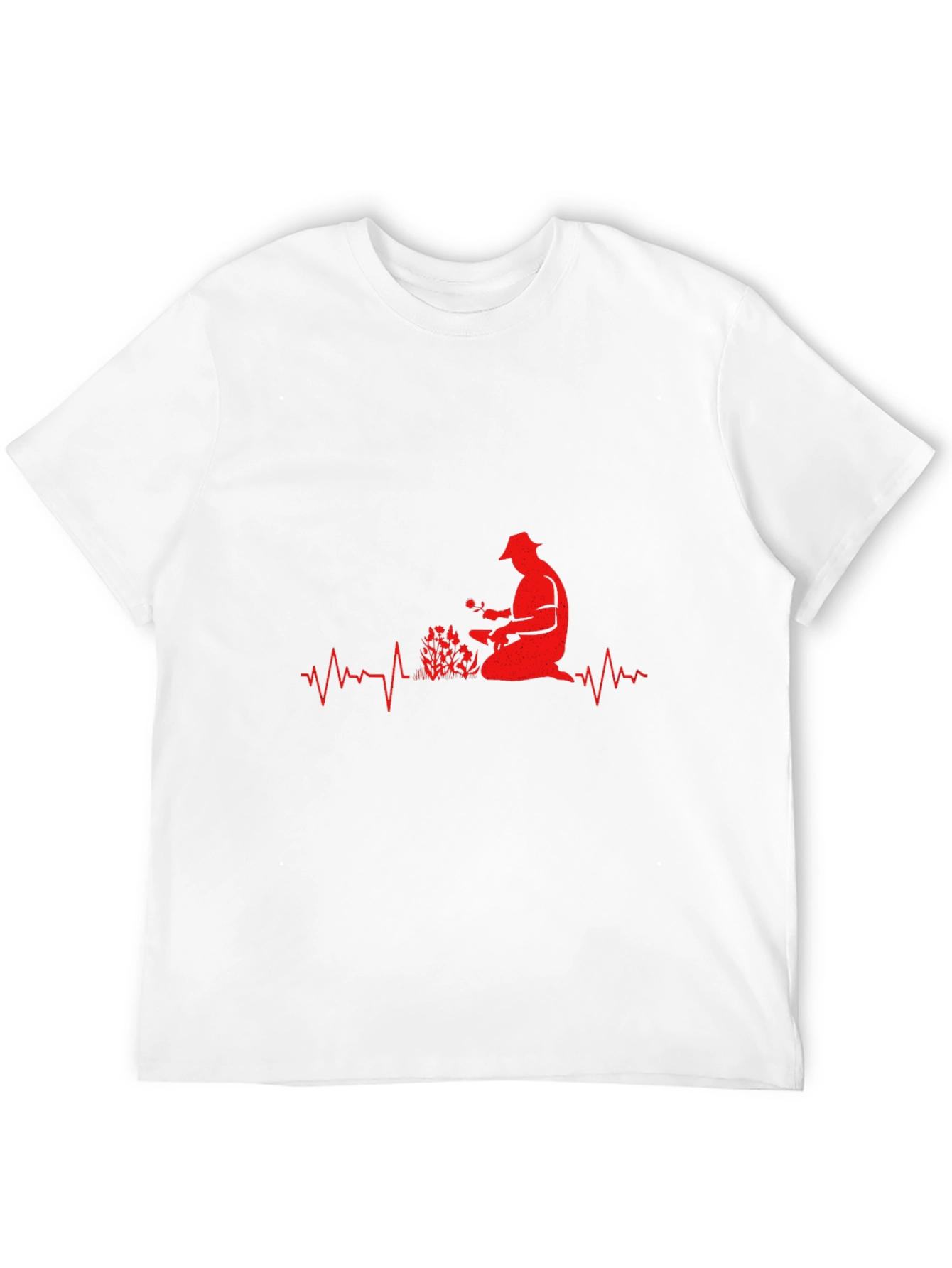 Gardener Heartbeat T-Shirt - Black Graphic Tee