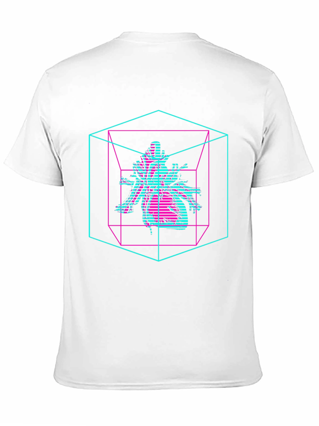 Abstract Graphic Tee - Cyberpunk Style T-Shirt