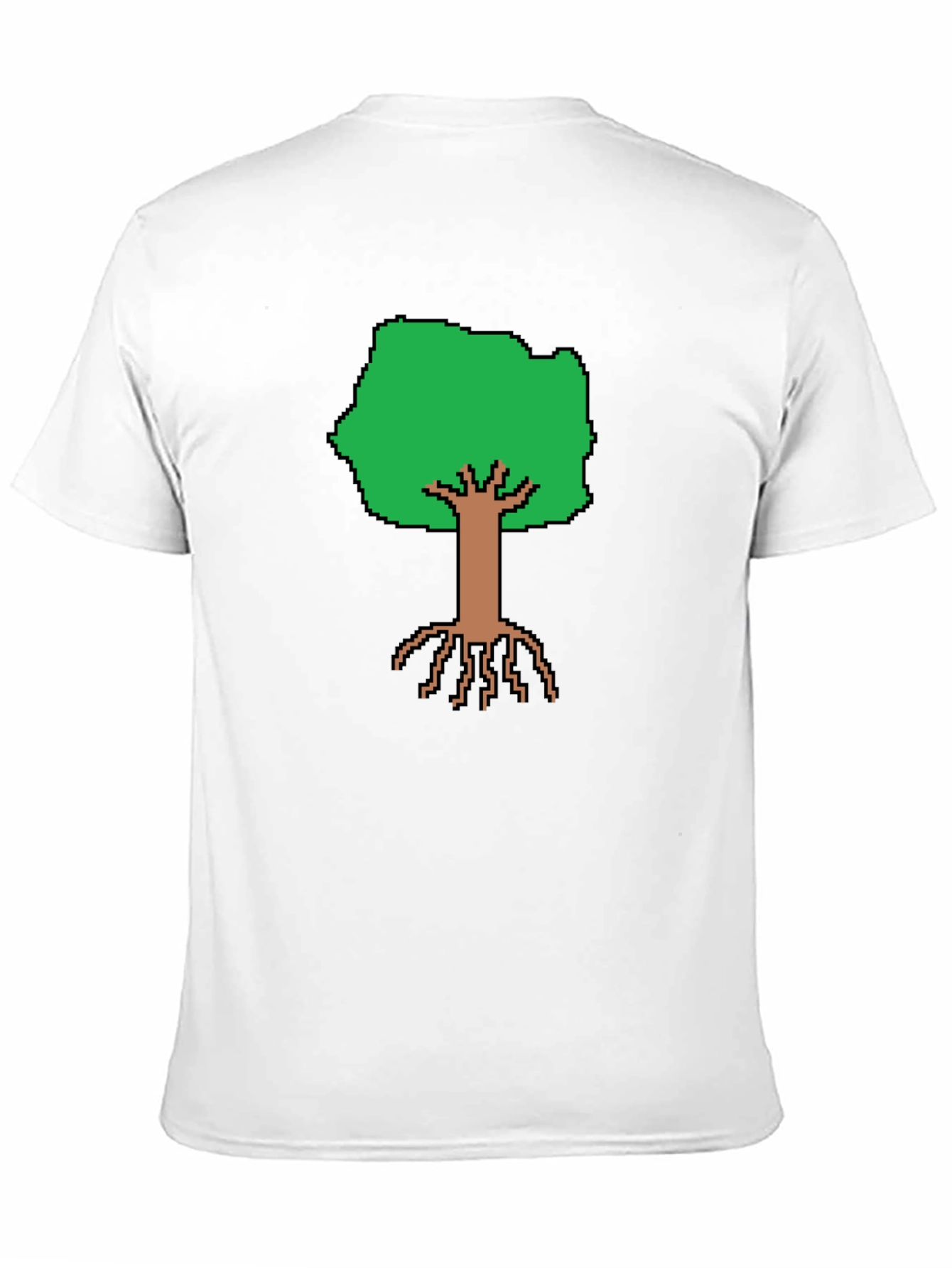 Pixel Tree Graphic T-Shirt - Black