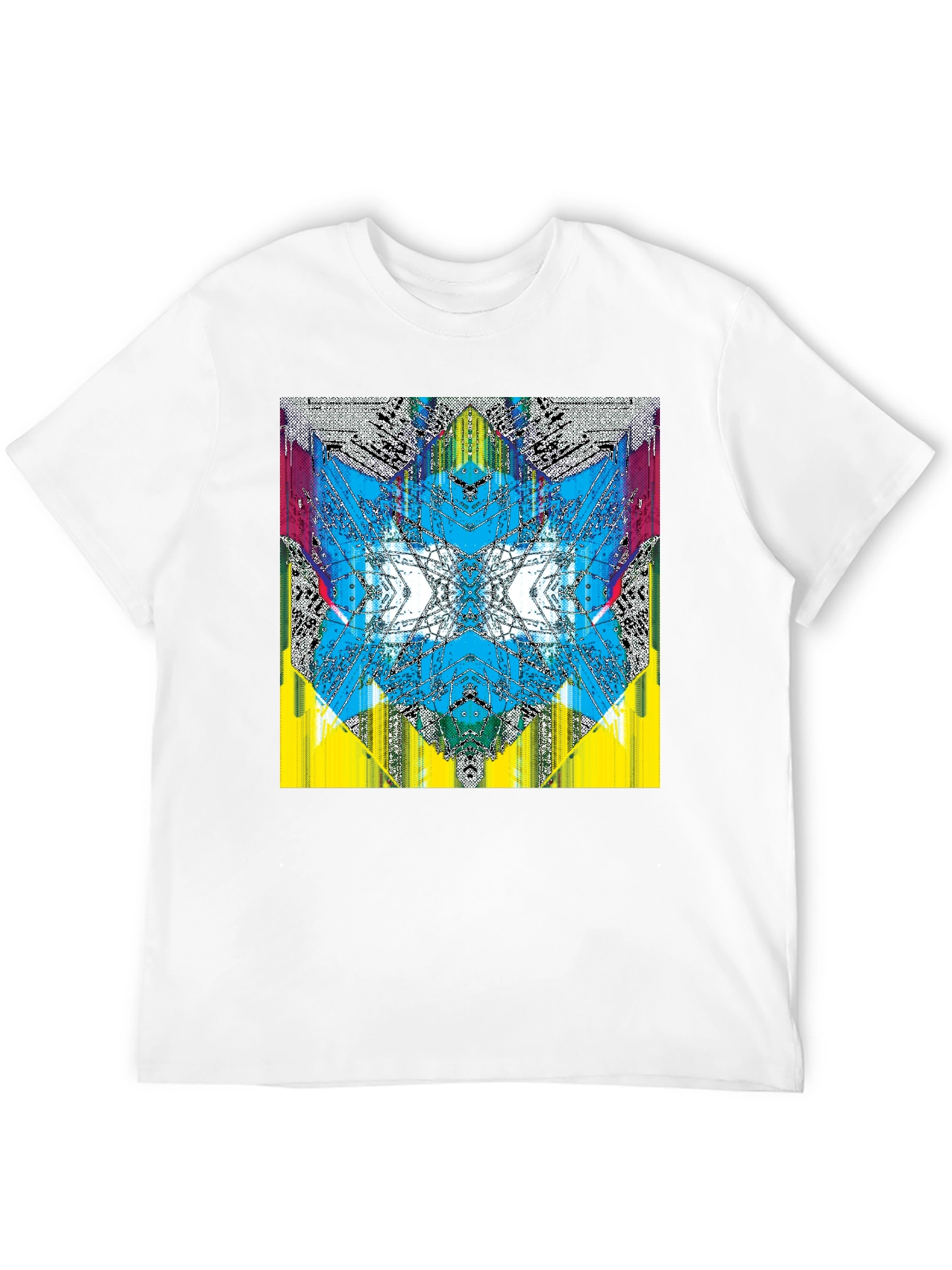 Abstract Kaleidoscope Graphic Black T-Shirt