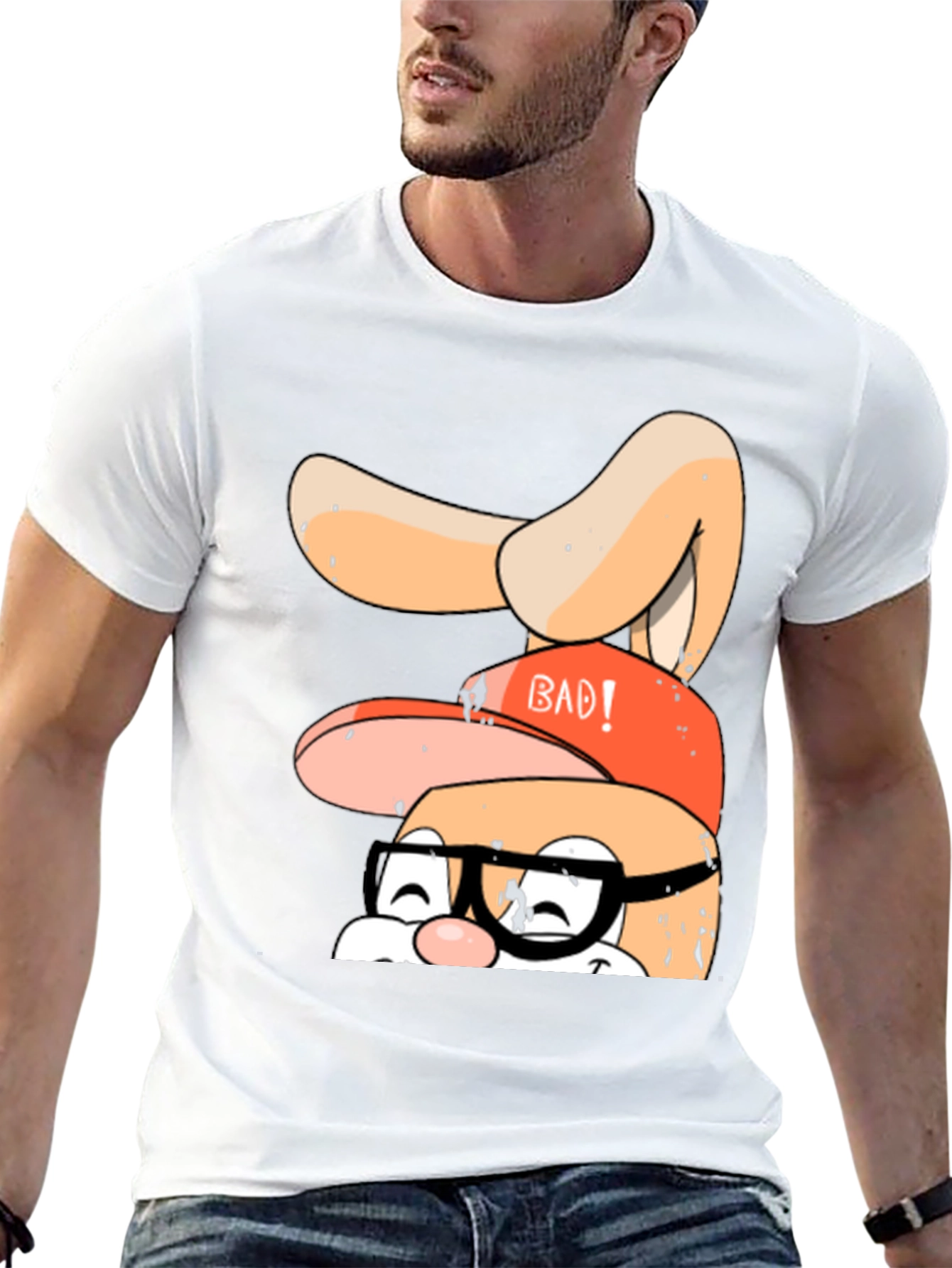 Bad Bunny Graphic Tee - Black Casual T-Shirt