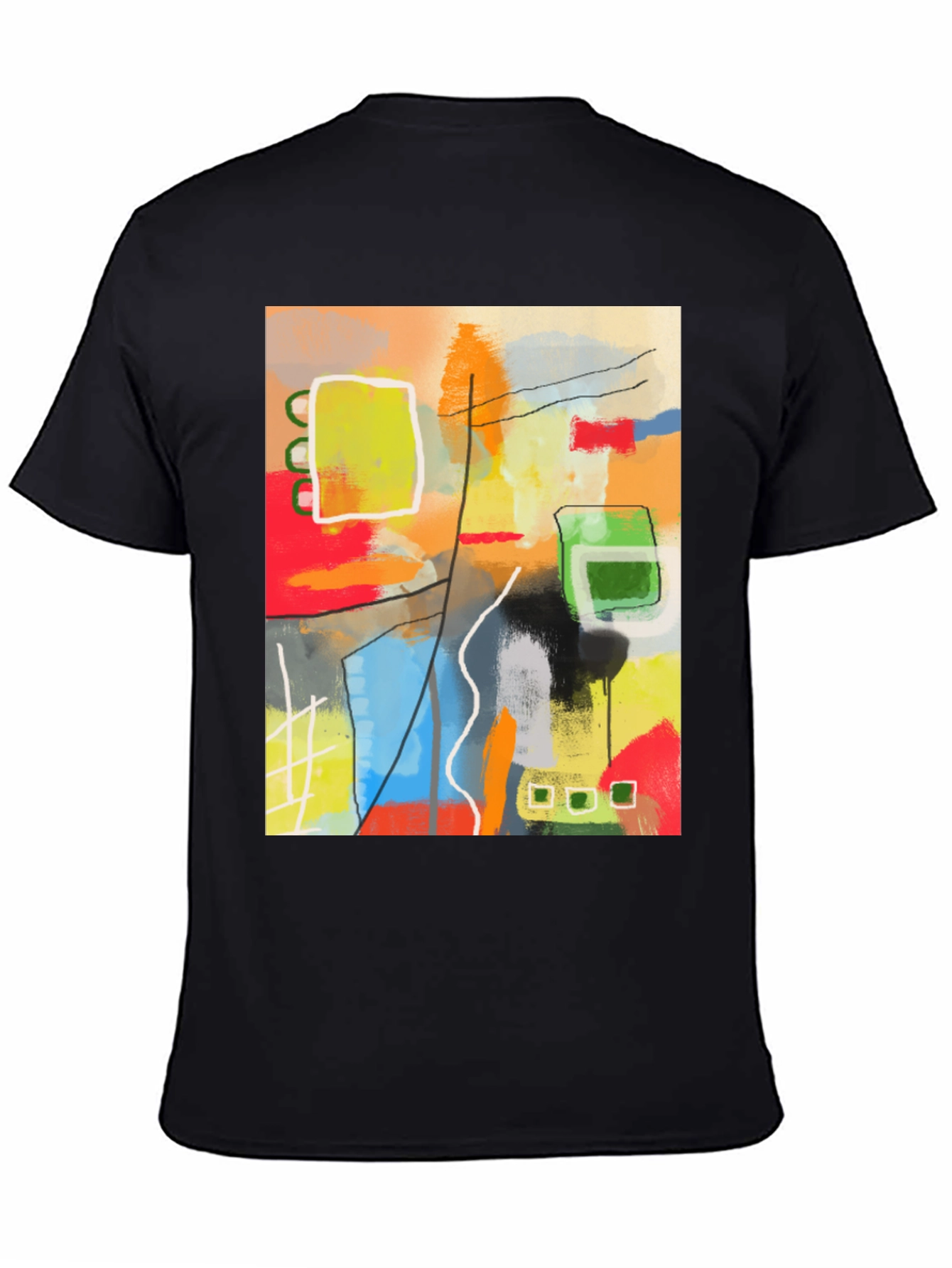 Abstract Art Graphic Tee - Unique Design Soft Cotton