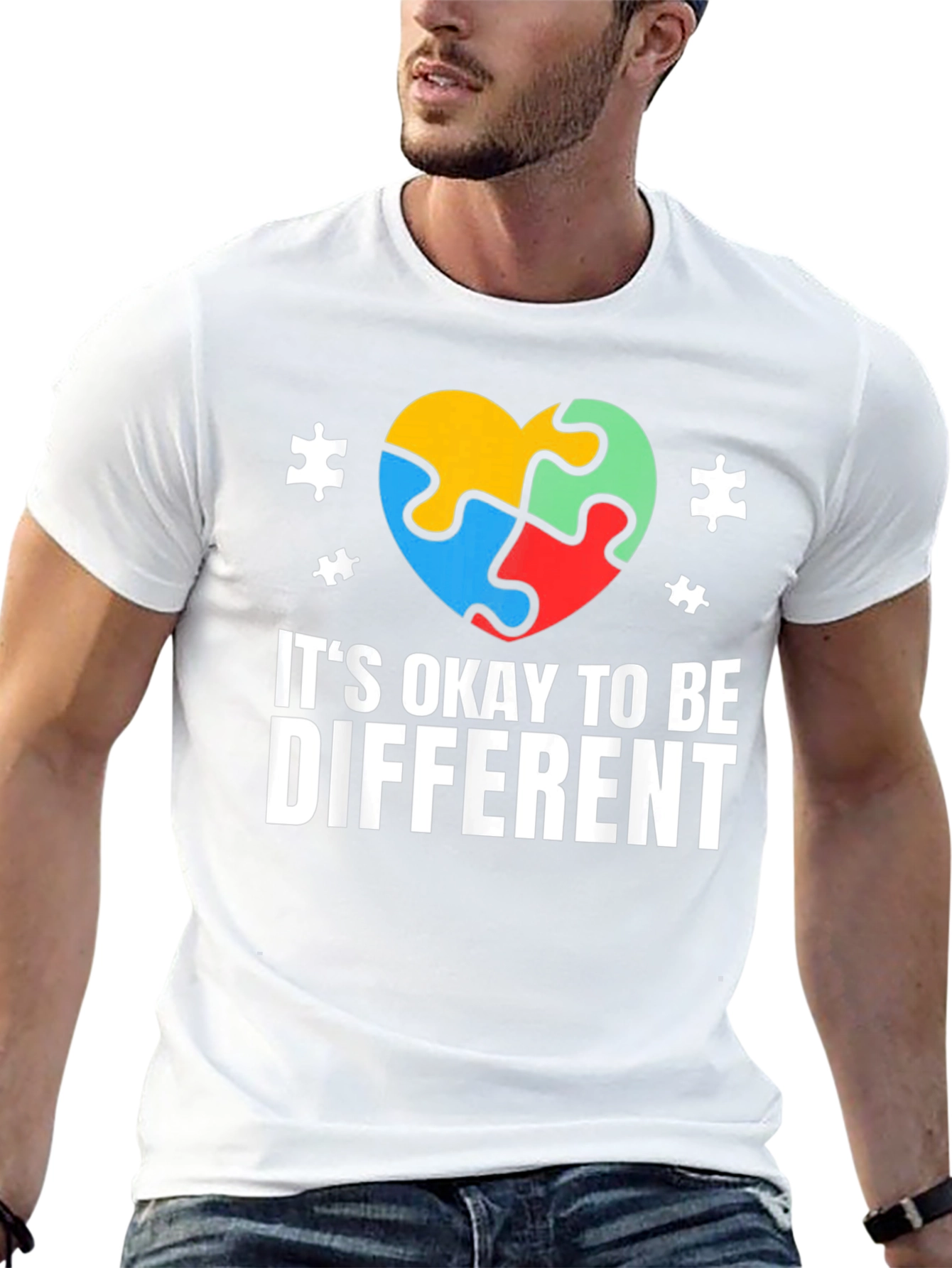 Autism Awareness T-Shirt - Its Okay to Be Different
