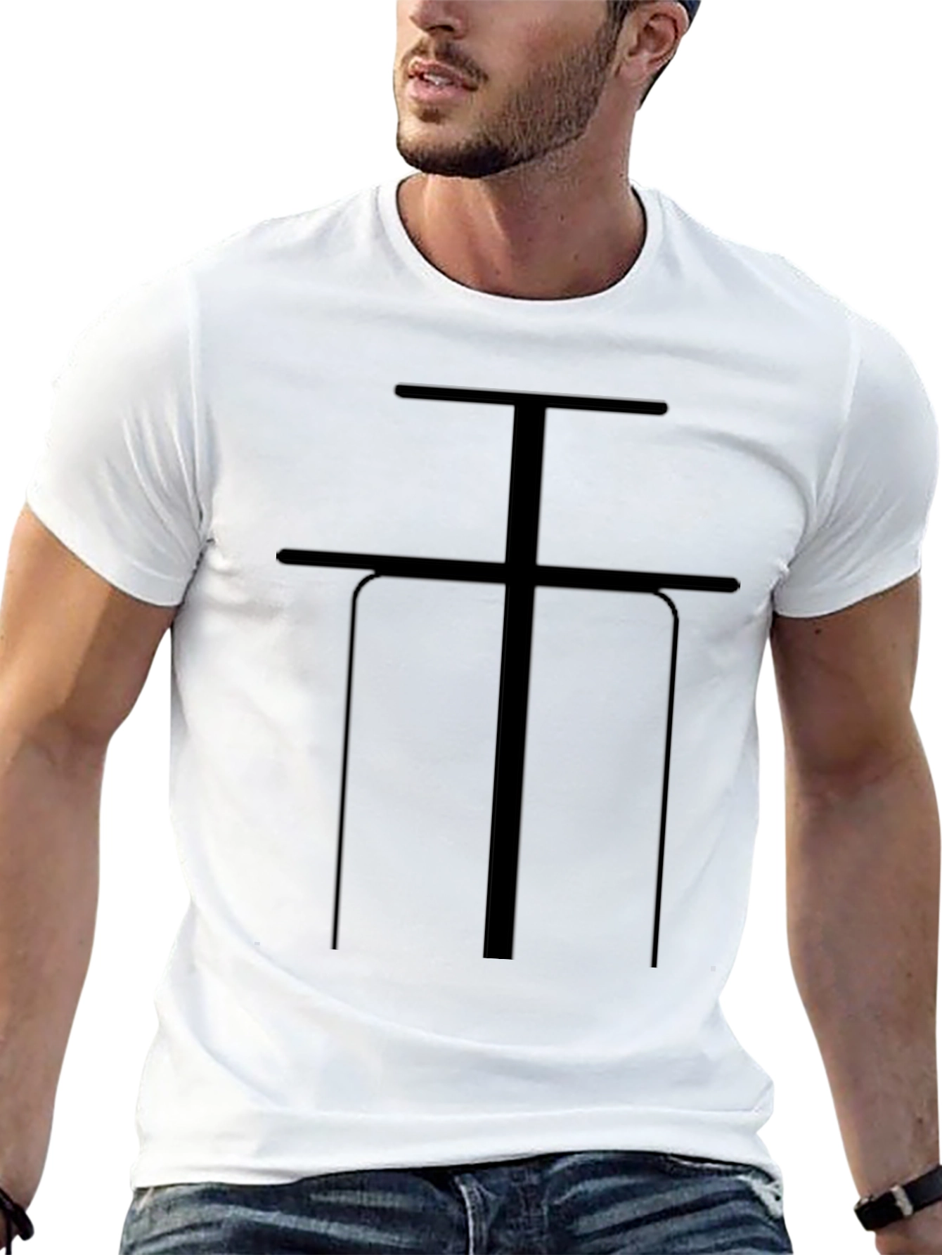 Abstract Symbol Black T-Shirt - Modern Graphic Tee