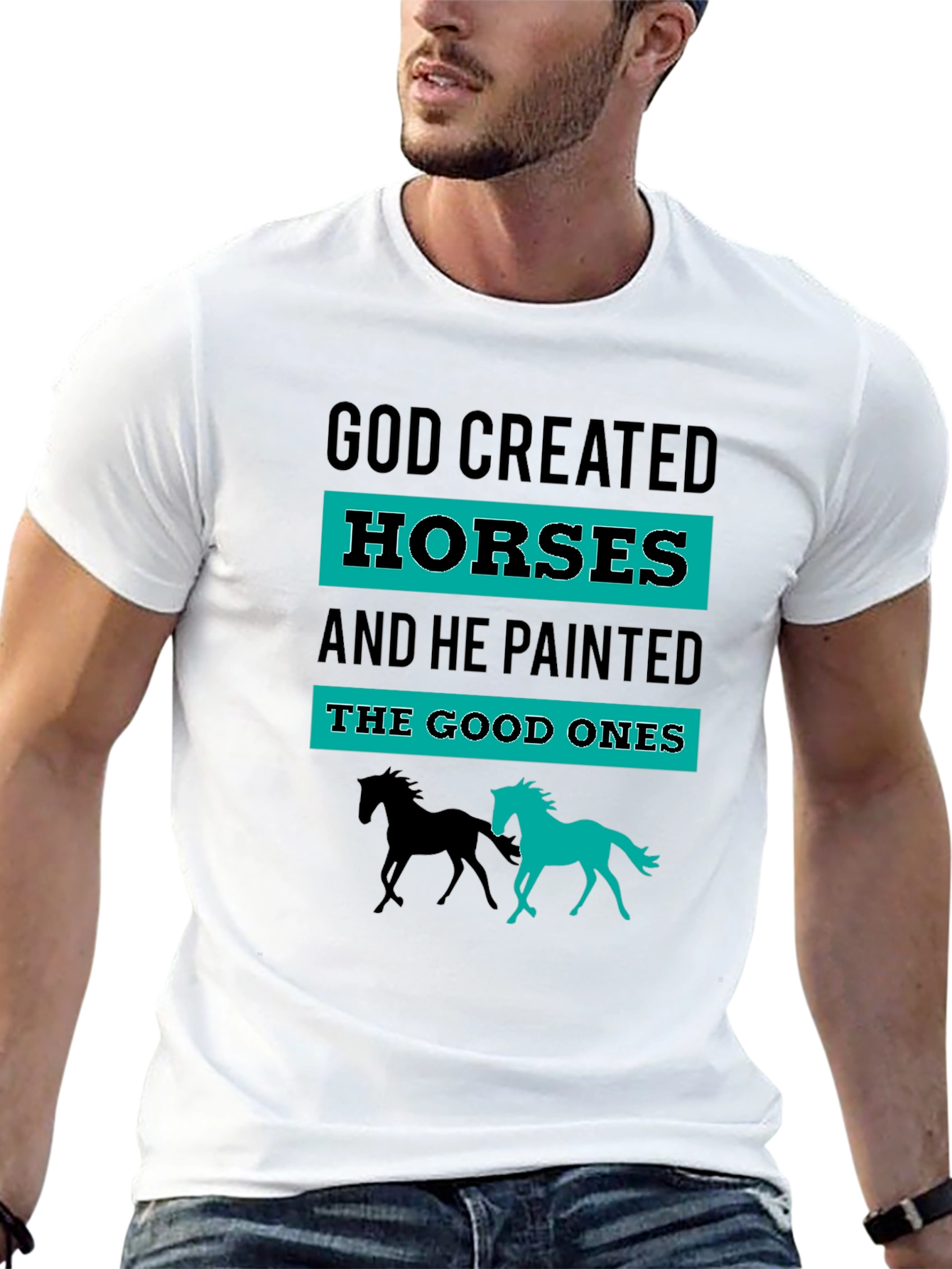 God Created Horses Graphic Tee