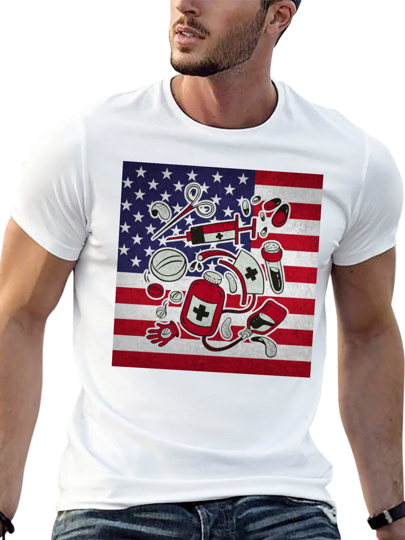 American Flag Nurse T-Shirt