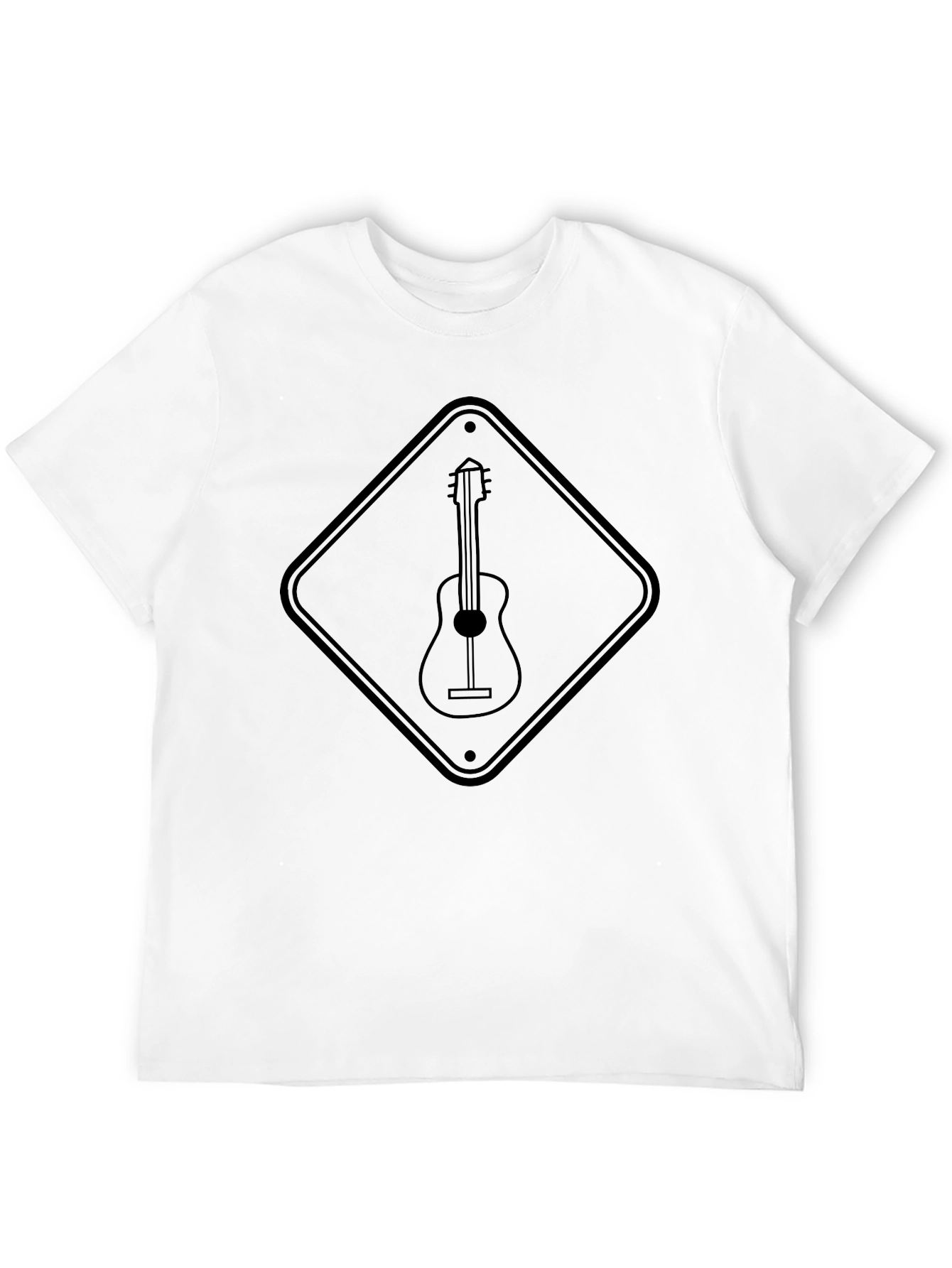 Guitar Crossing Black T-Shirt - Musician Tee