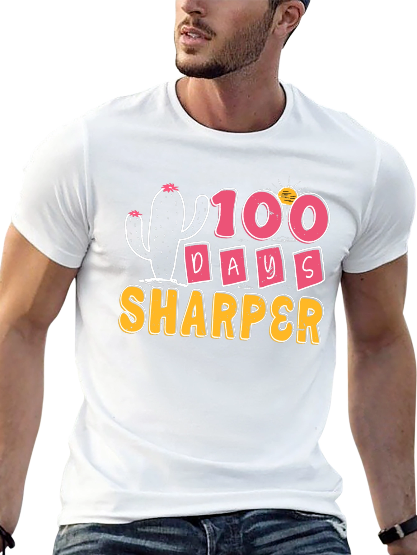 100 Days Sharper Cactus Graphic Tee