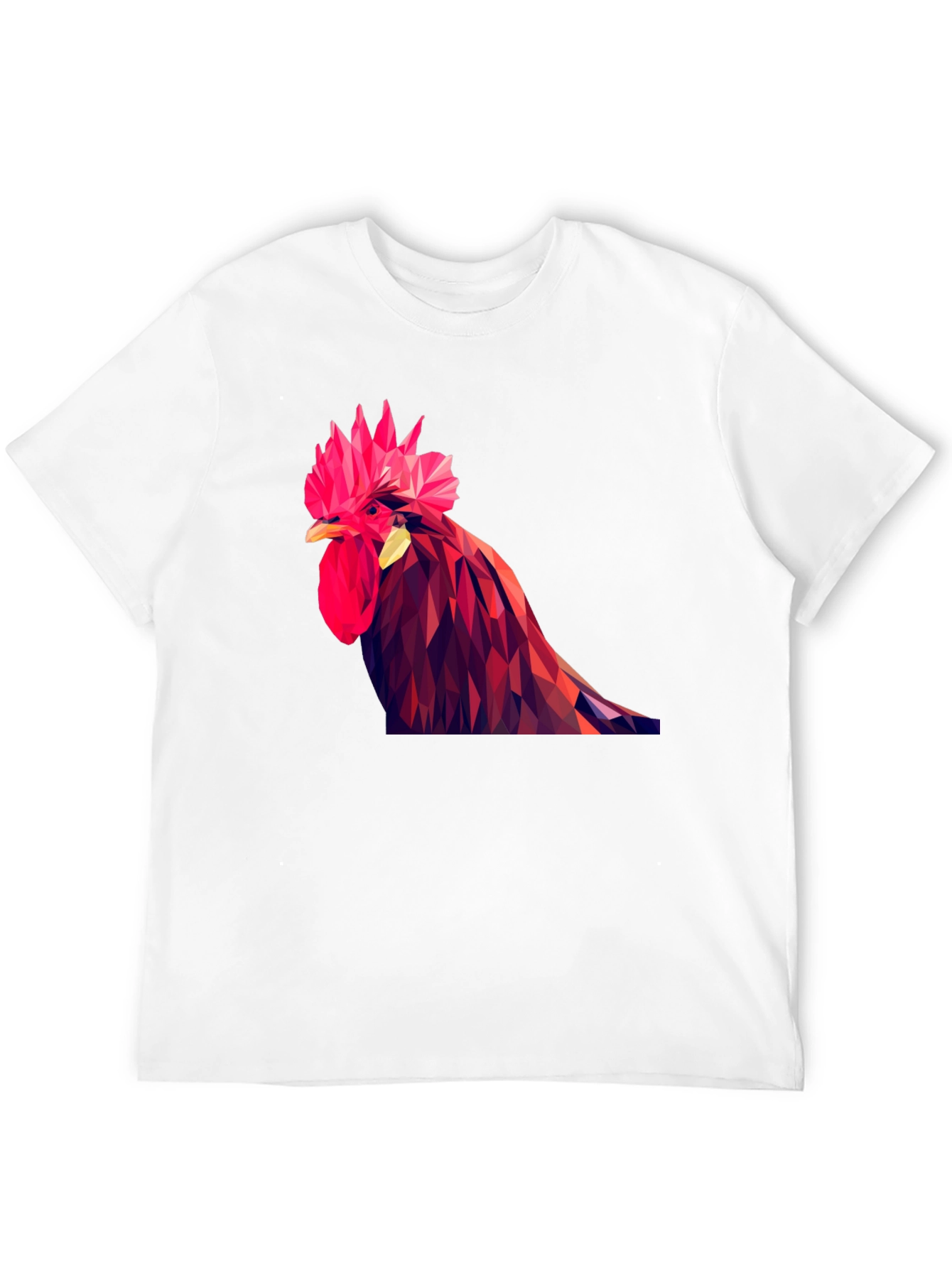 Geometric Rooster Graphic T-Shirt