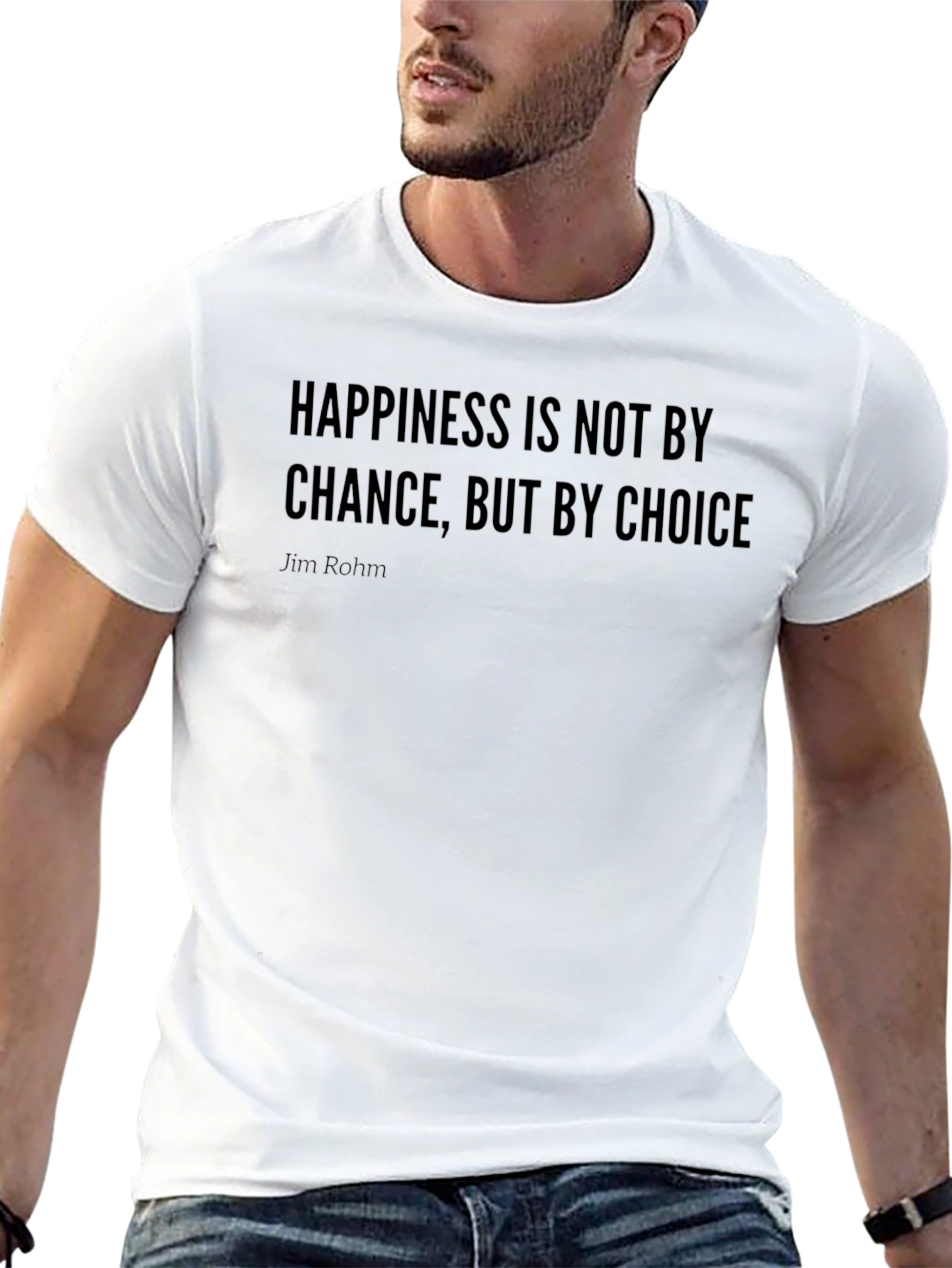 Happiness Choice Graphic Tee - Black