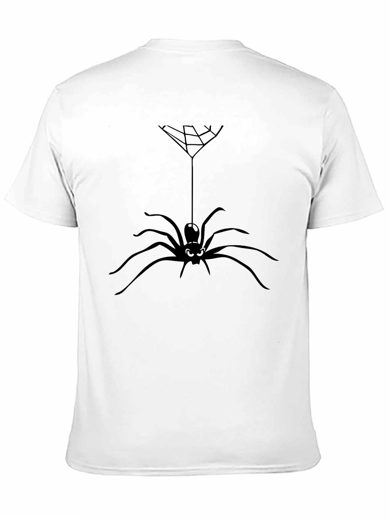 Halloween Spider Web T-Shirt - Mens Black Tee