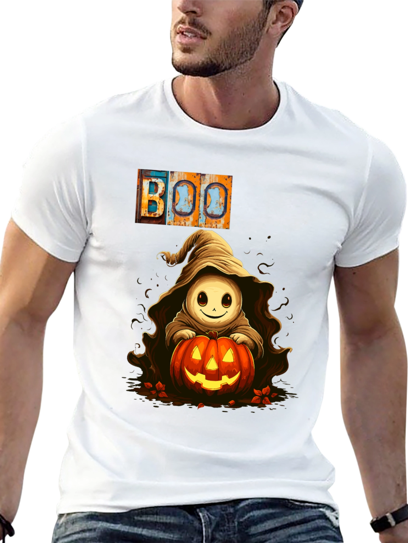 Halloween Boo Ghost Pumpkin T-Shirt