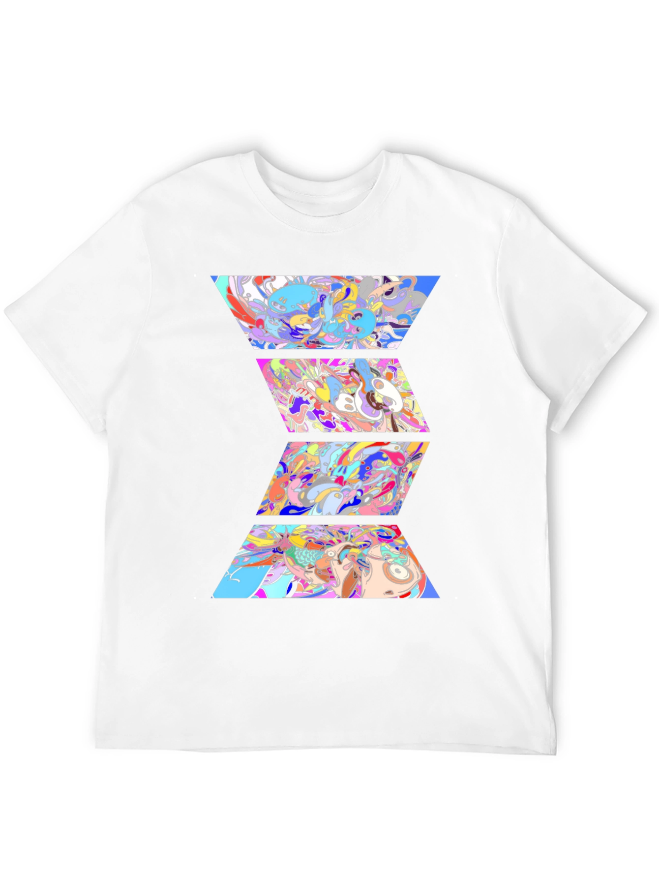 Abstract Graphic Print Black T-Shirt