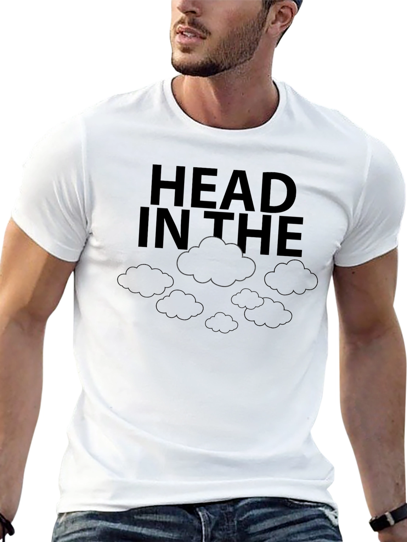 Head in the Clouds Black Graphic Tee