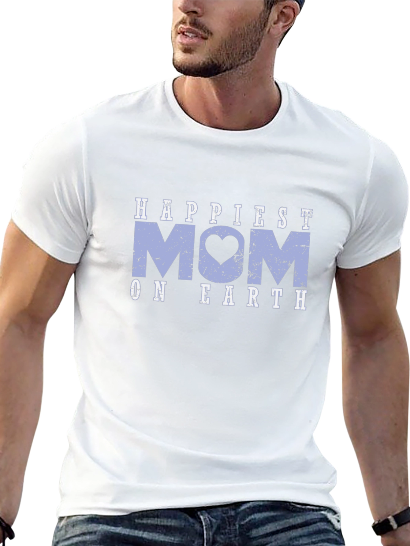 Happiest Mom On Earth Black Graphic T-Shirt