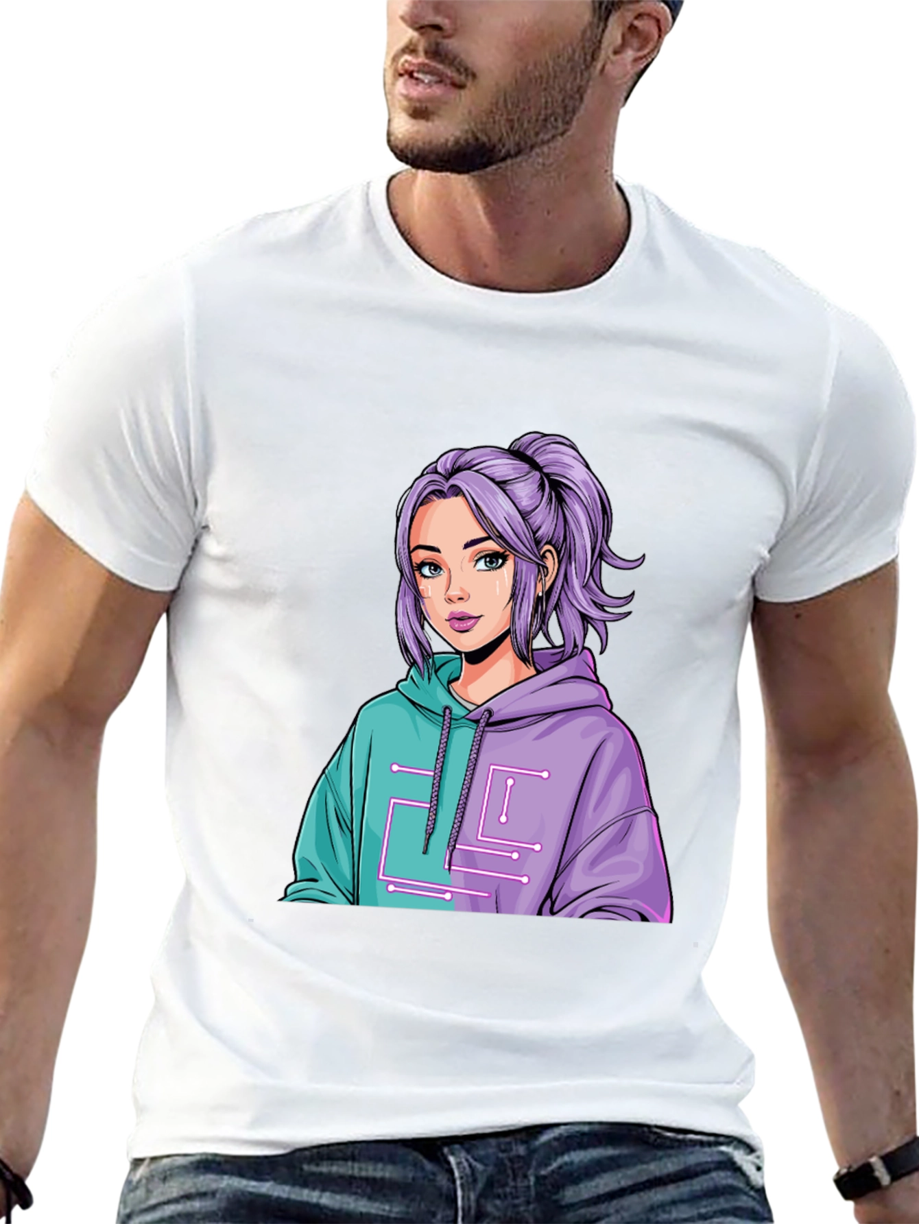 Anime Girl Graphic Tee - Stylish Casual Wear