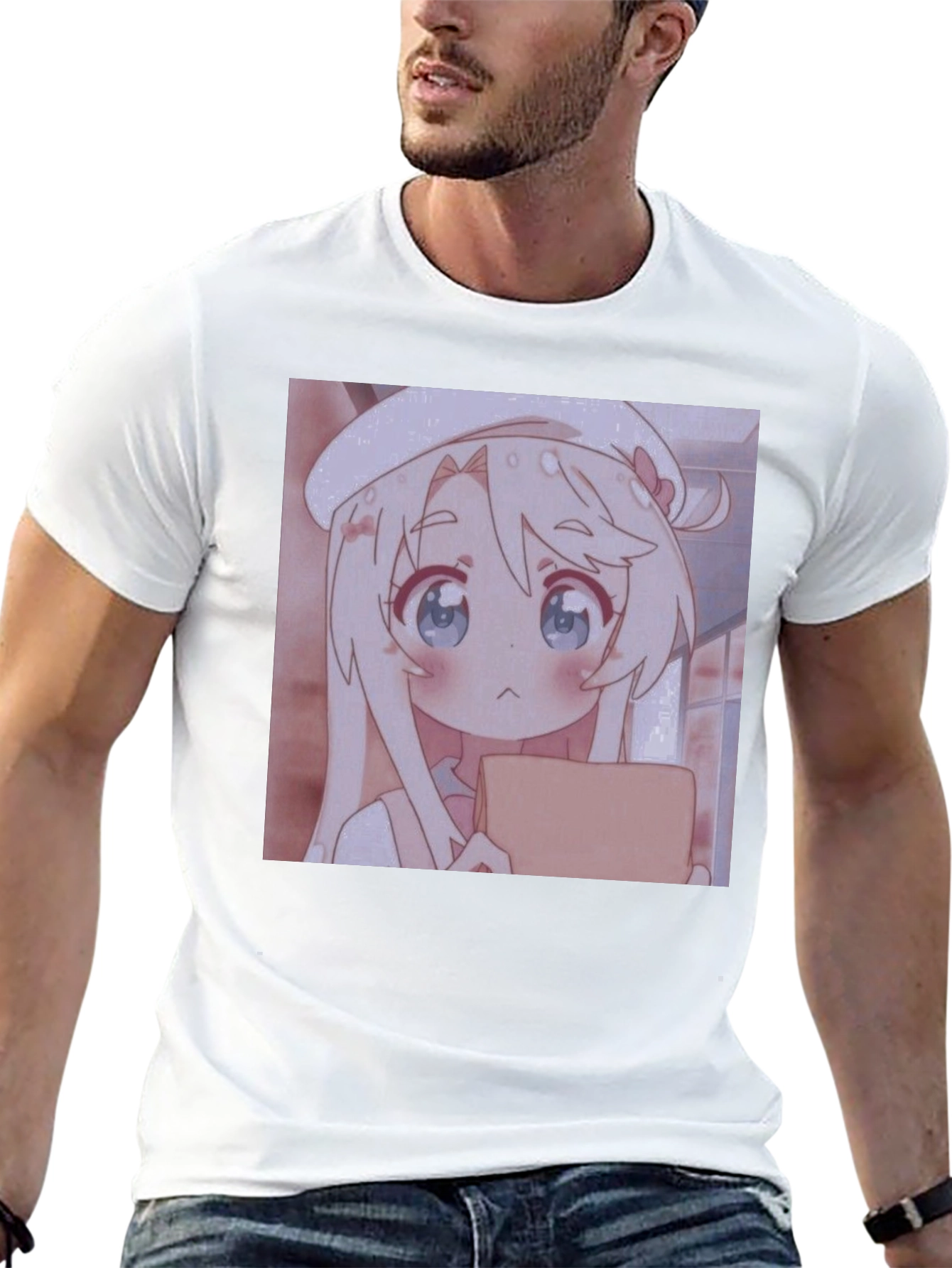 Anime Girl Graphic Black Tee