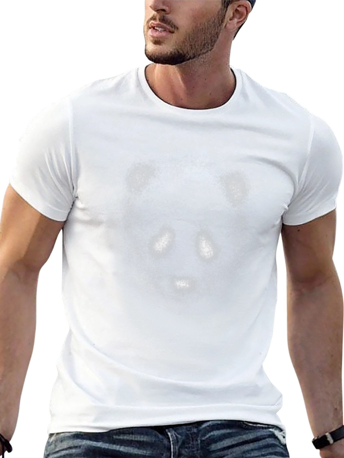 Abstract Panda Black Tee - Cool Graphic Design
