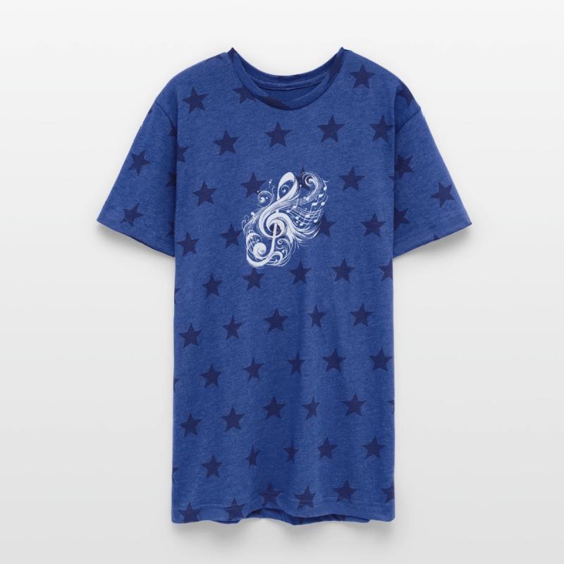 Vintage Music Clef With Wild Notes