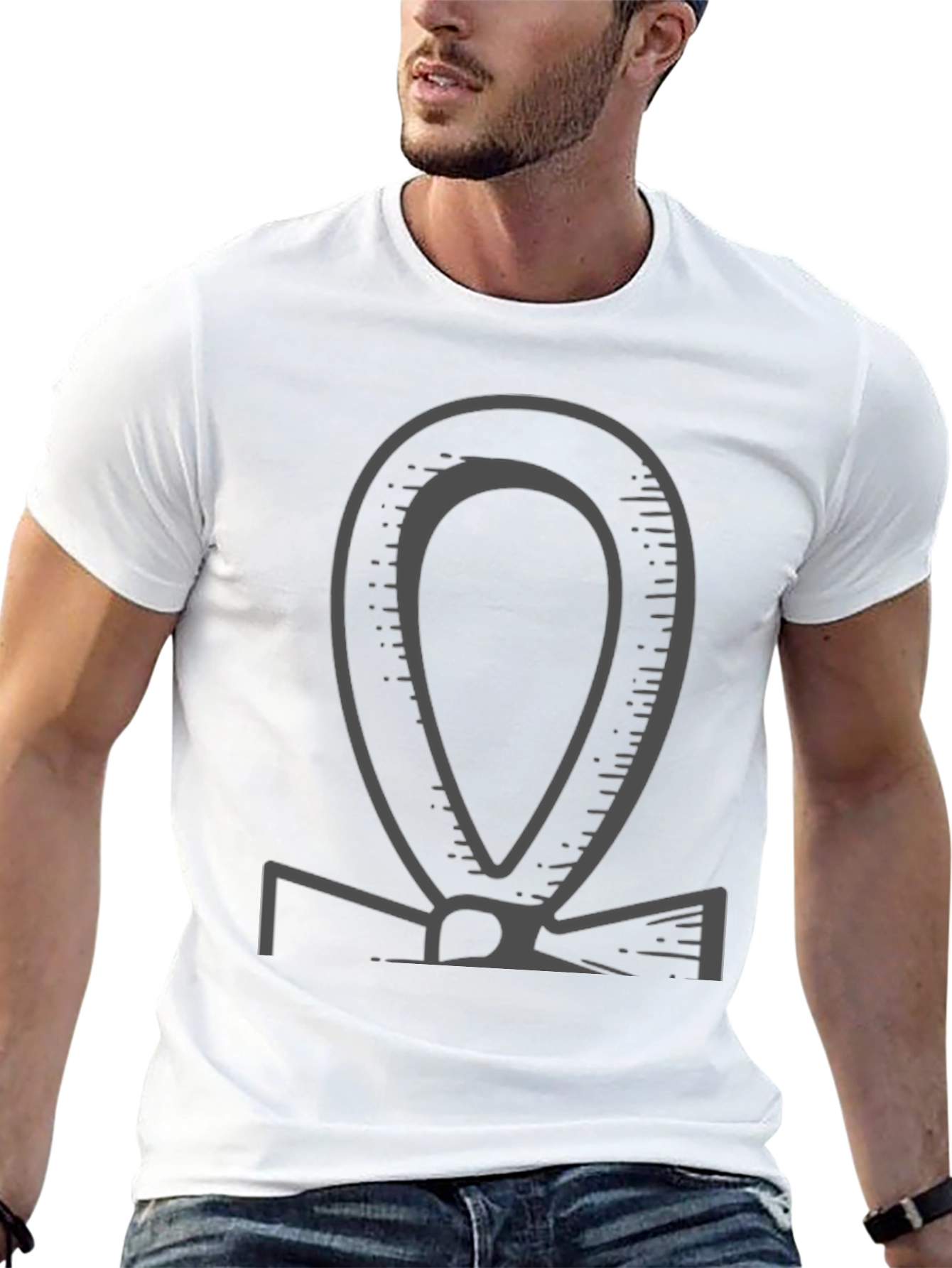 Ankh Graphic Tee - Black