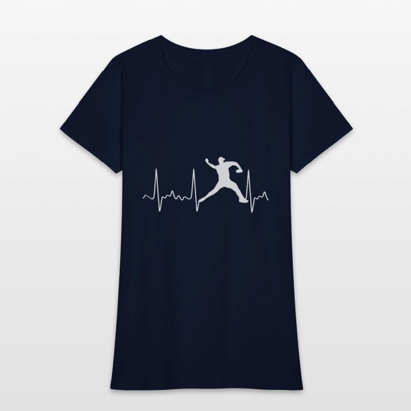 White Baseball Heartbeat Pitcher Baseball Pulse