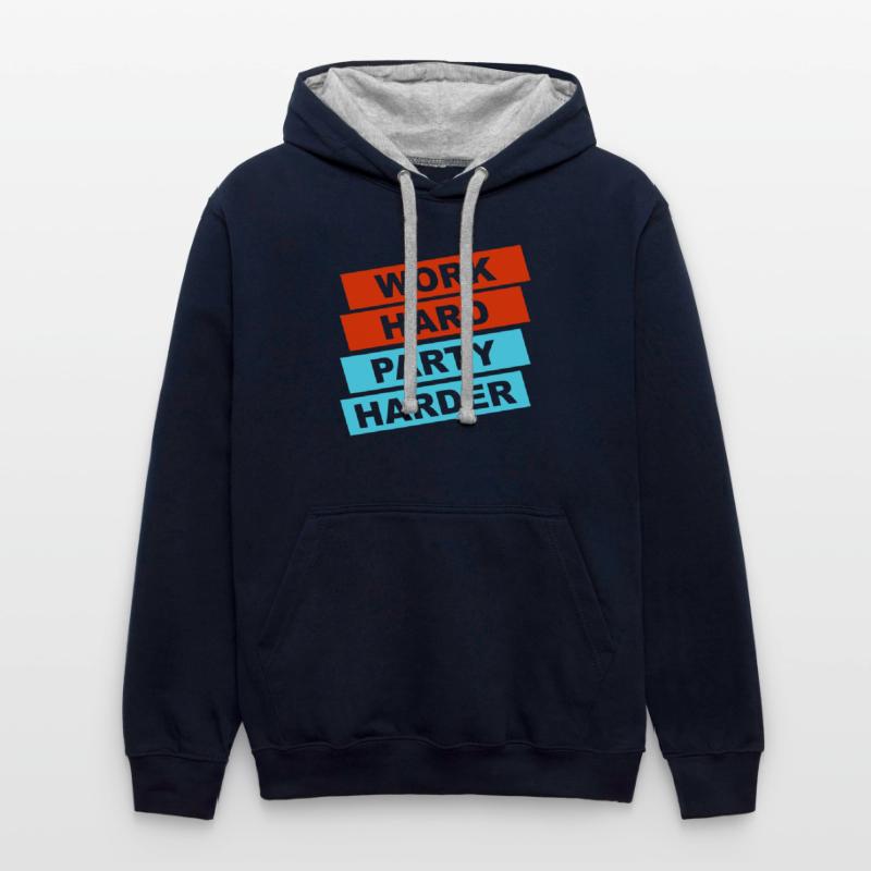 Work Hard Party Harder Team Club Friends Celebrate