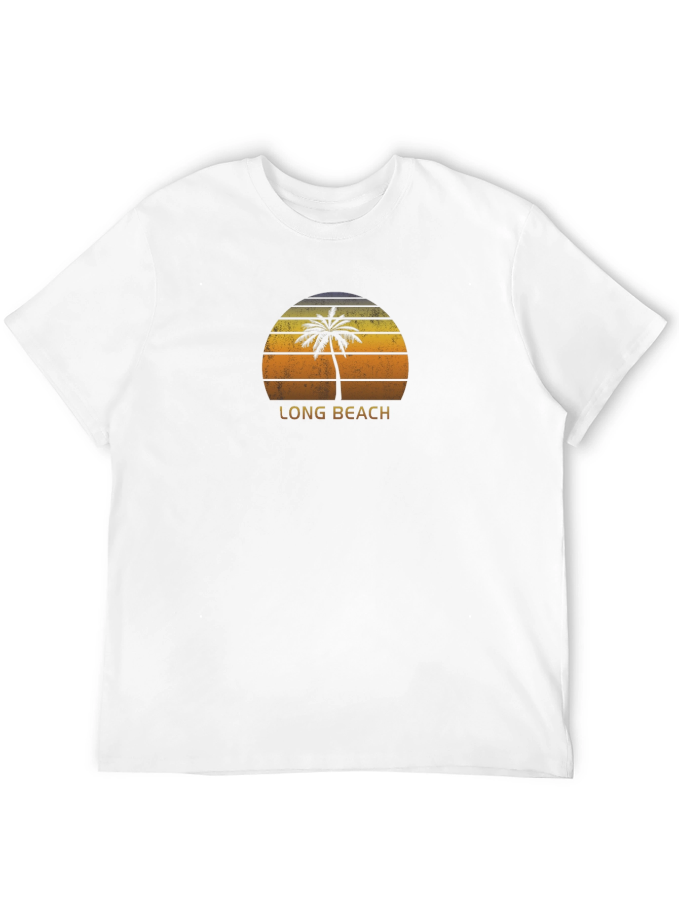 Long Beach Retro Palm Tree Graphic Tee