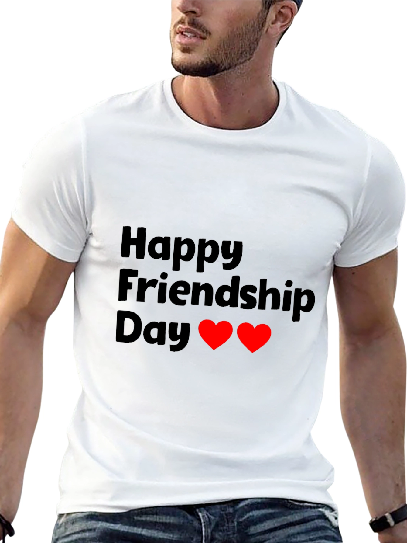 Happy Friendship Day Black T-Shirt