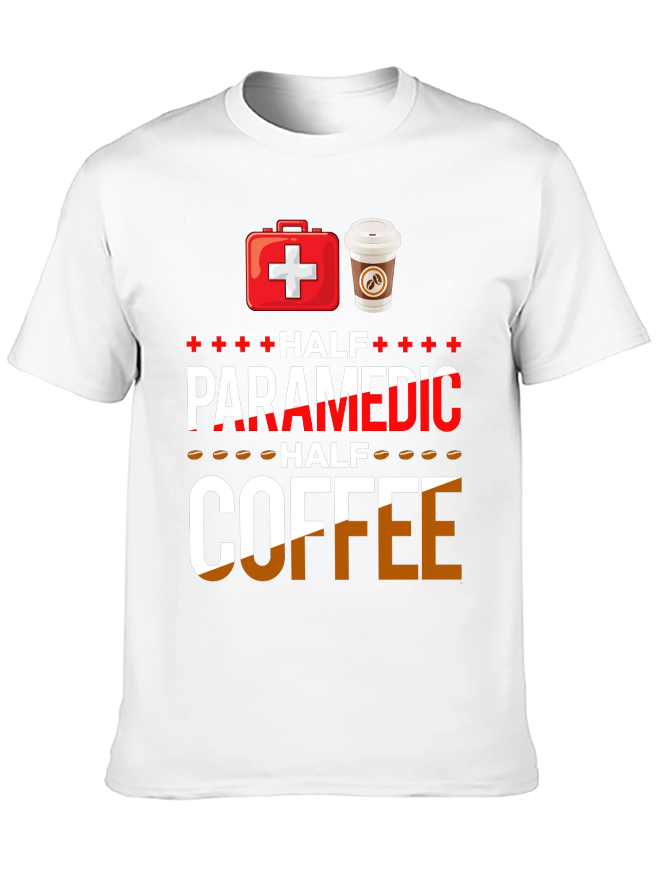 Paramedic Half Coffee Funny T-Shirt