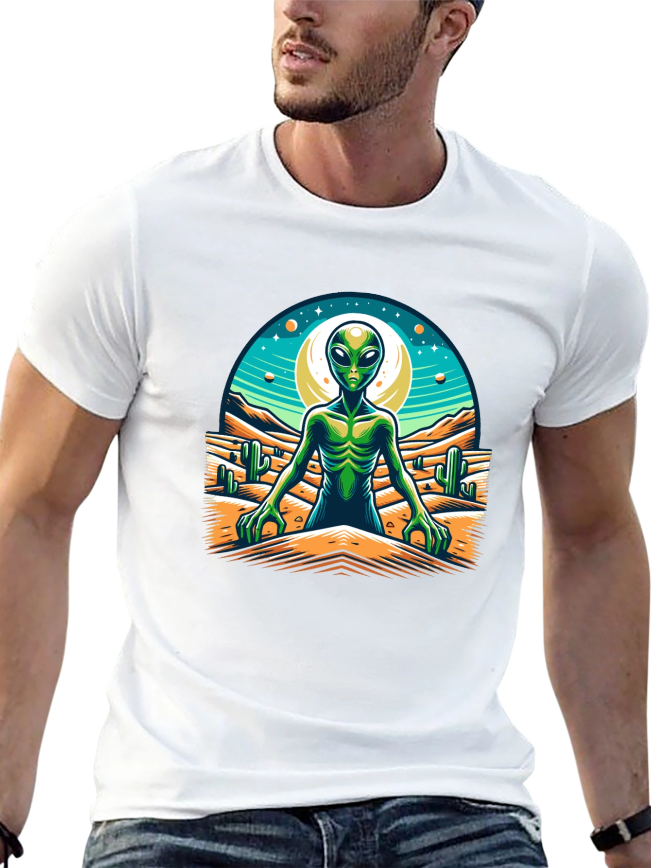 Alien Desert Graphic Tee - Black
