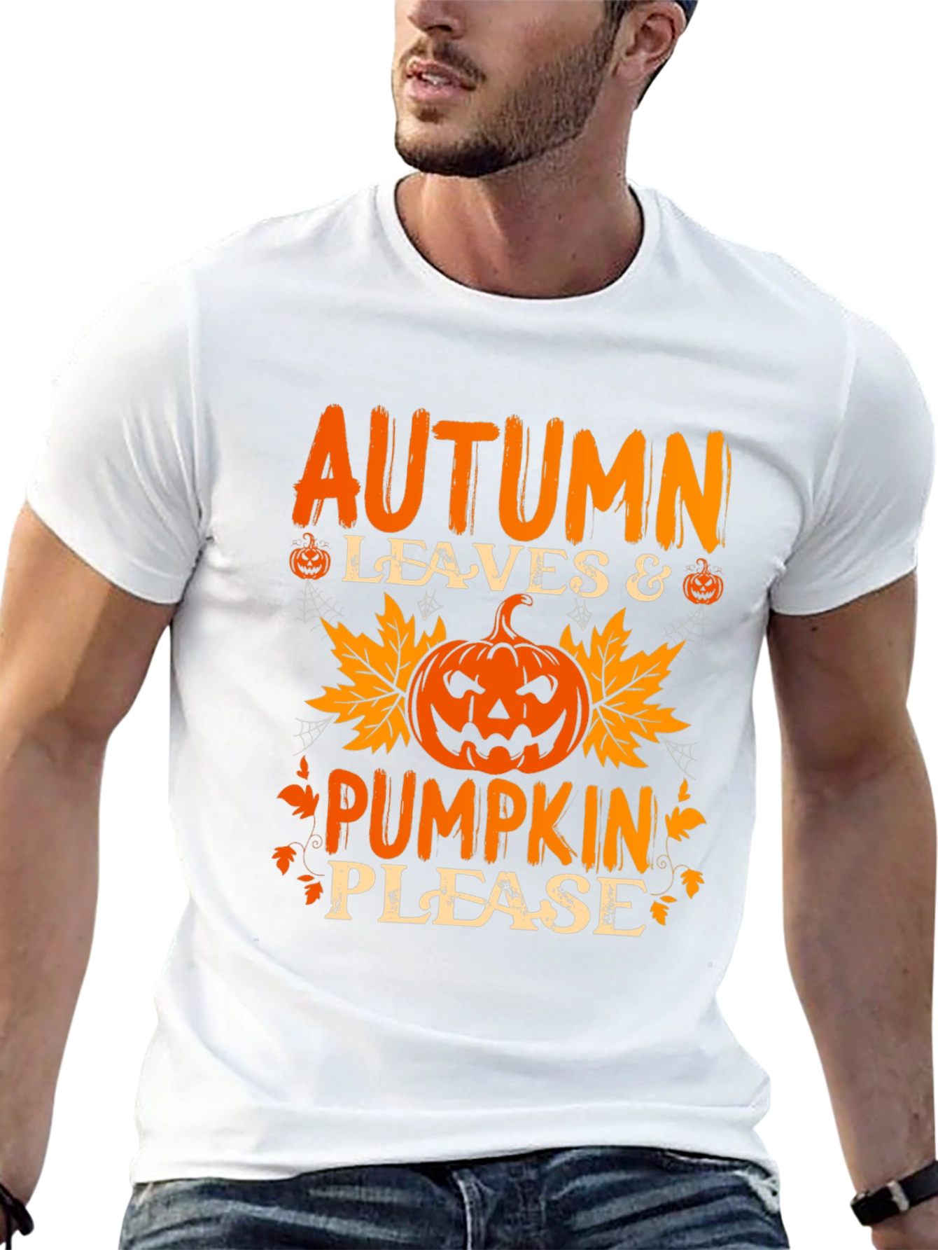 Autumn Leaves & Pumpkin Please Graphic Tee