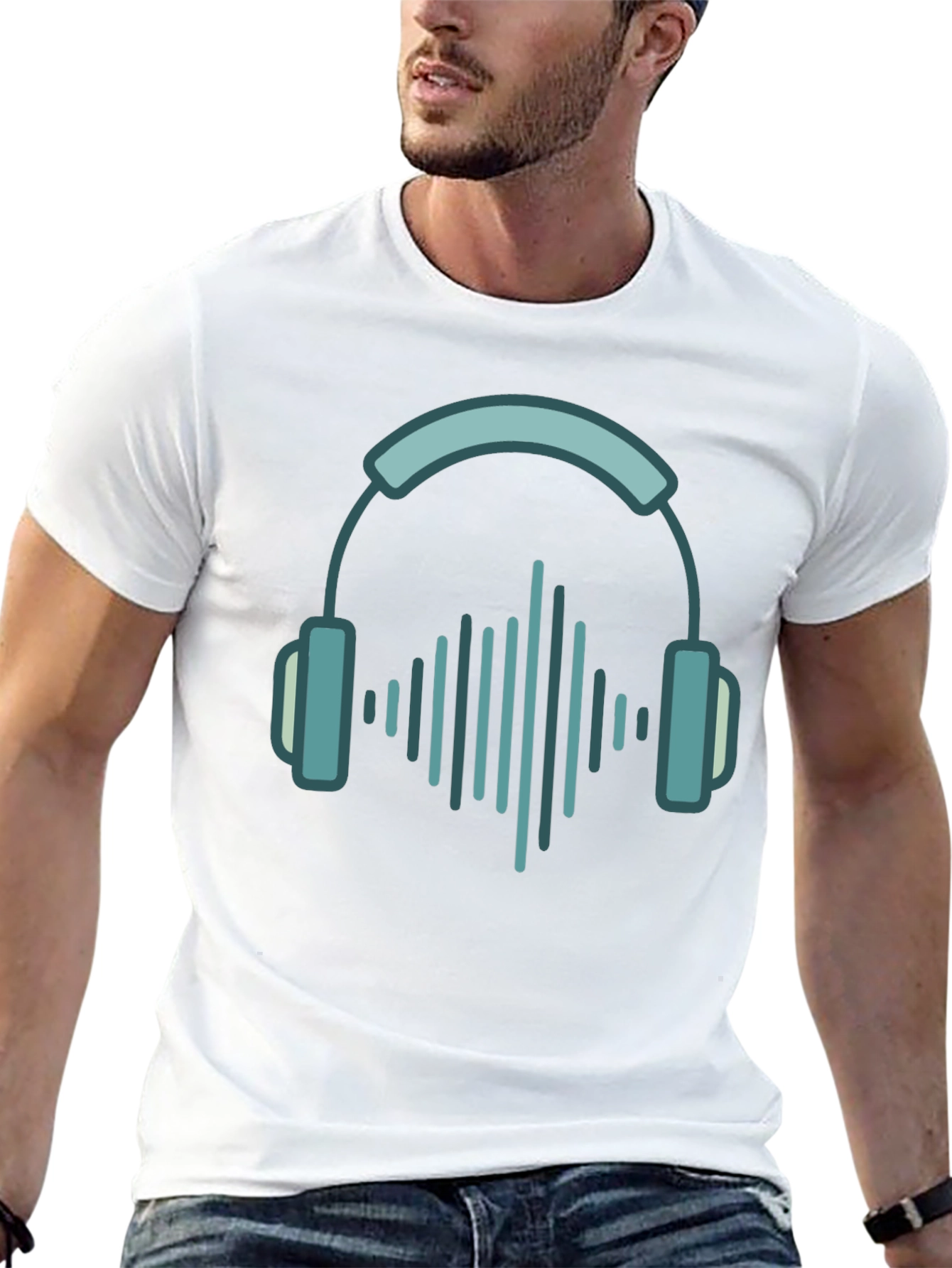 Headphone Equalizer Graphic T-Shirt - Music Lover Tee