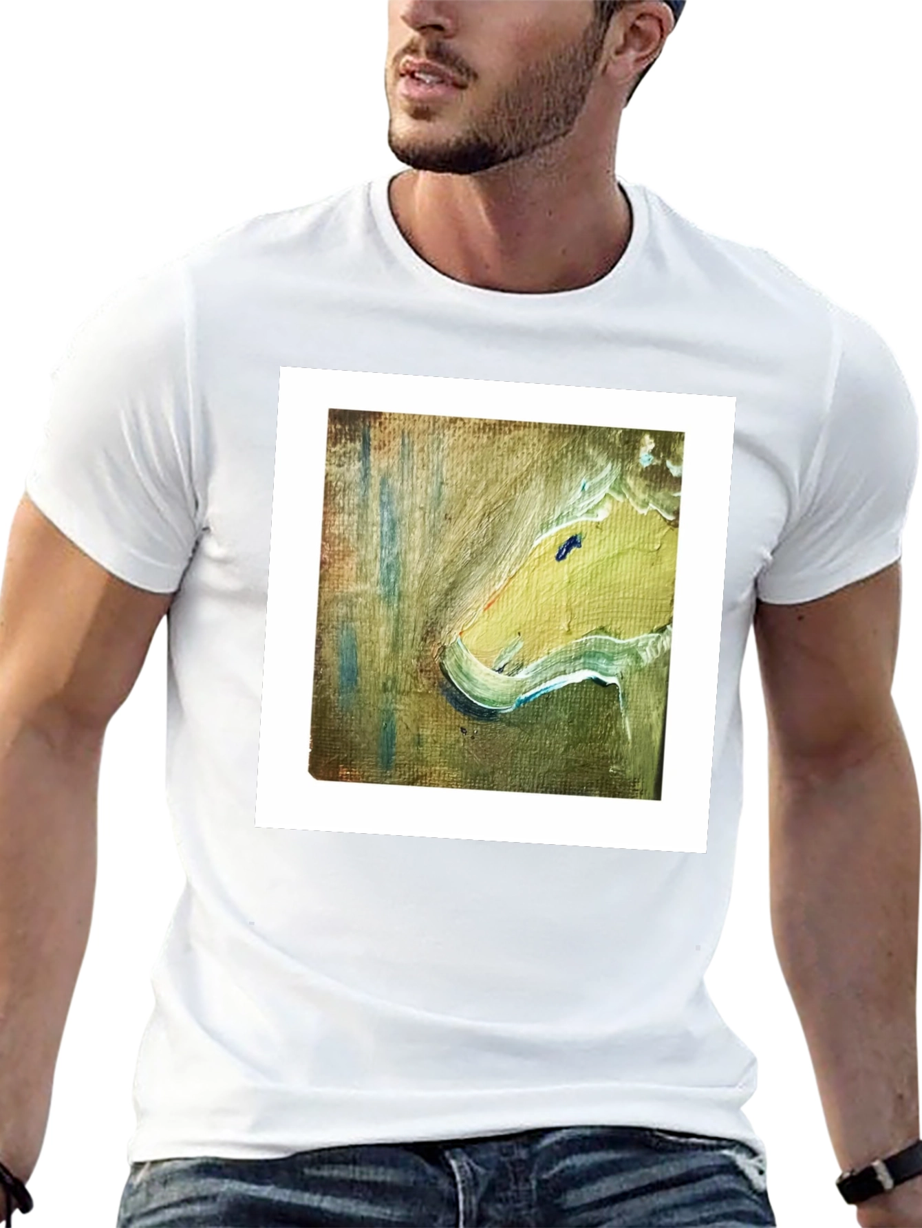 Abstract Art T-Shirt - Modern Canvas Style Tee