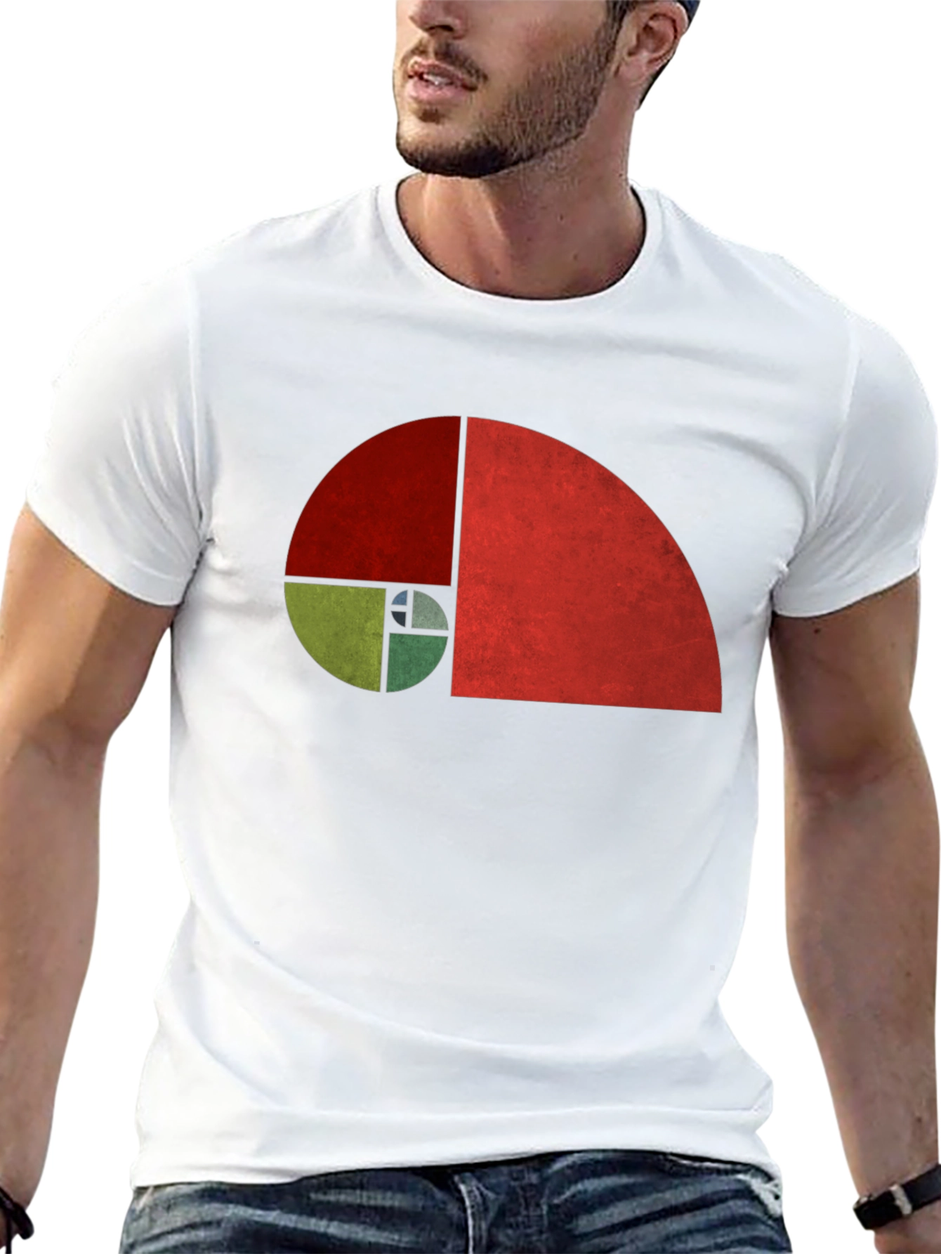Geometric Fibonacci Sequence Graphic Tee
