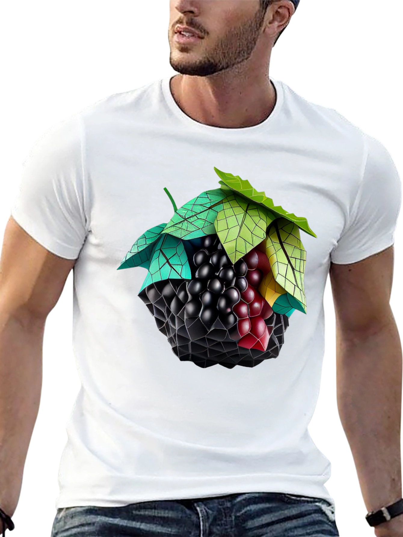Abstract Grape T-Shirt - Unique Fruit Design
