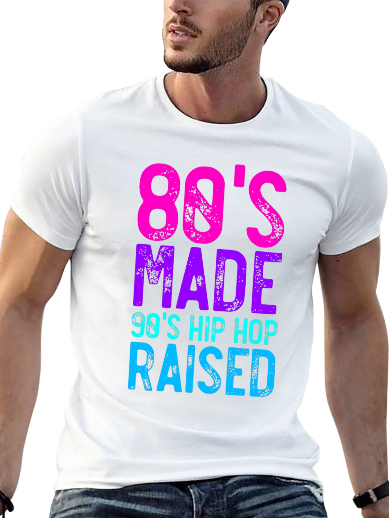80s Made 90s Hip Hop Raised Graphic Tee