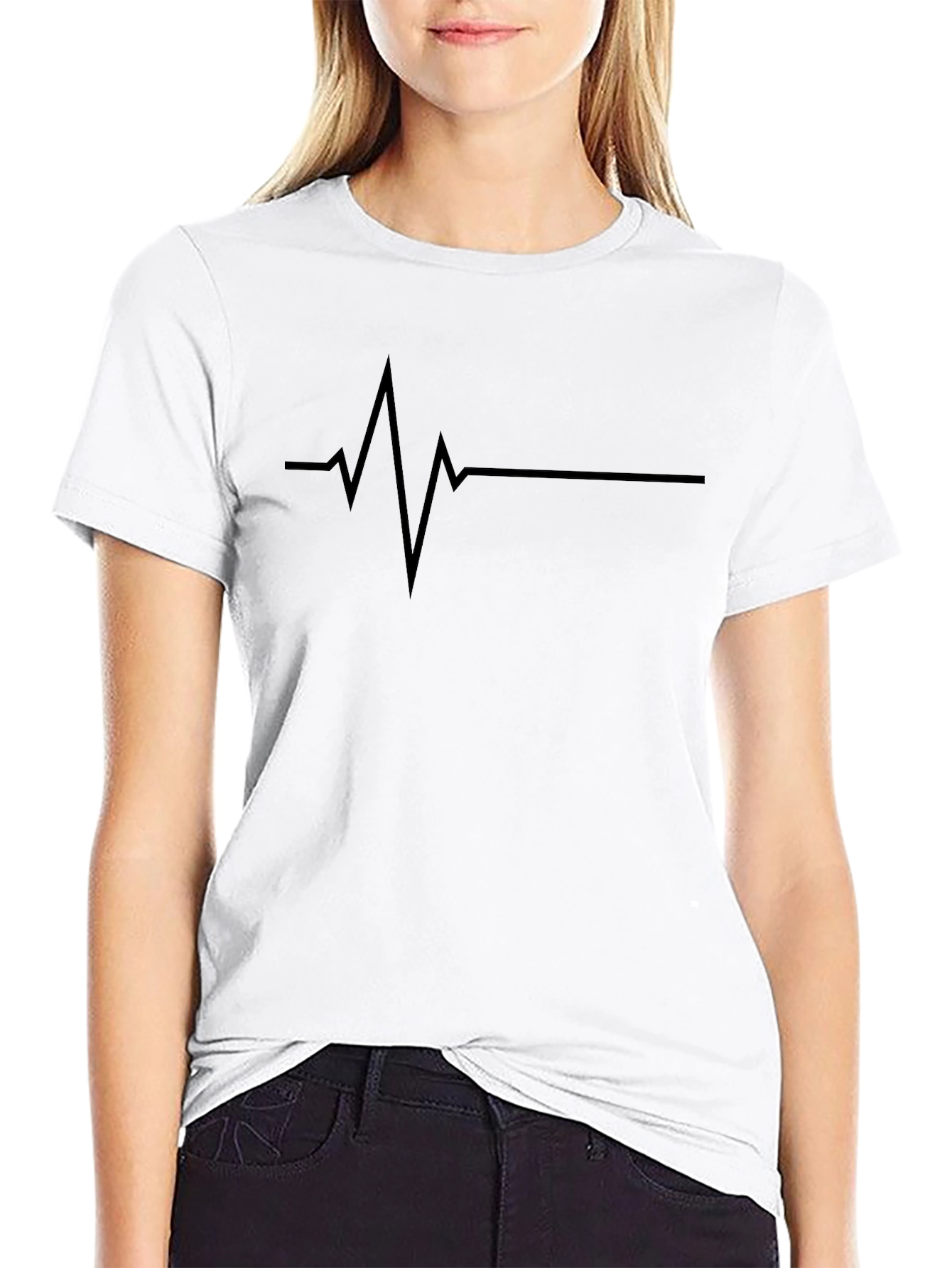 Heartbeat Graphic T-Shirt - Mens Black Tee