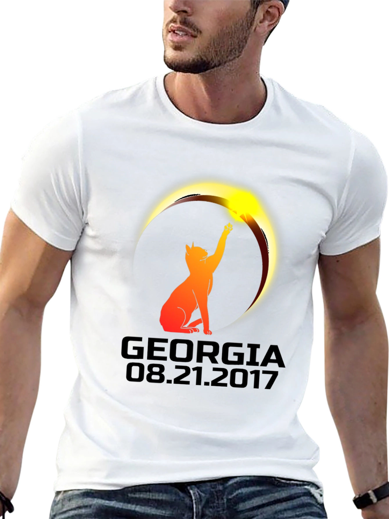 Georgia Eclipse Cat T-Shirt - August 21 2017