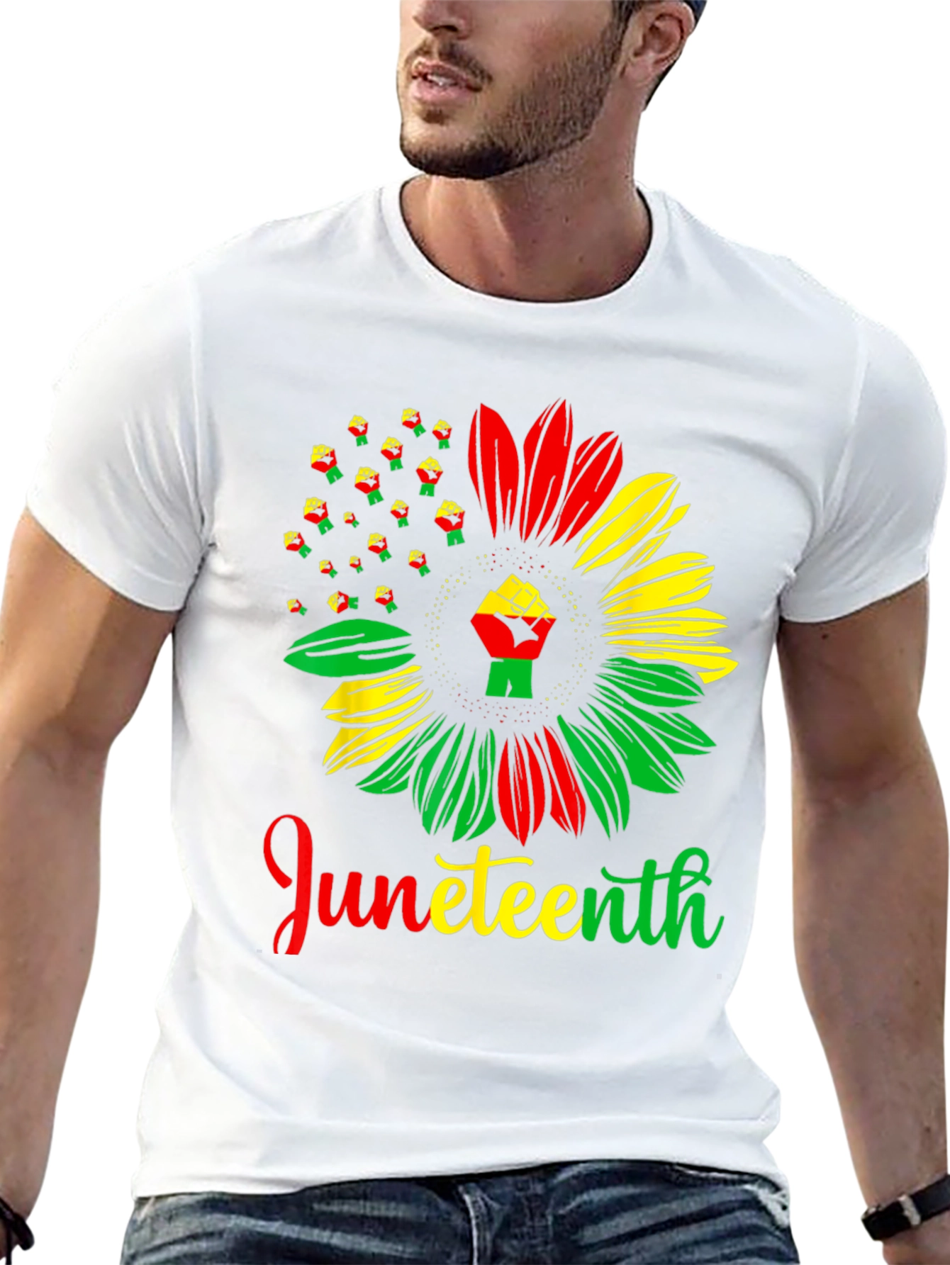 Juneteenth Fist Sunflower Graphic Tee