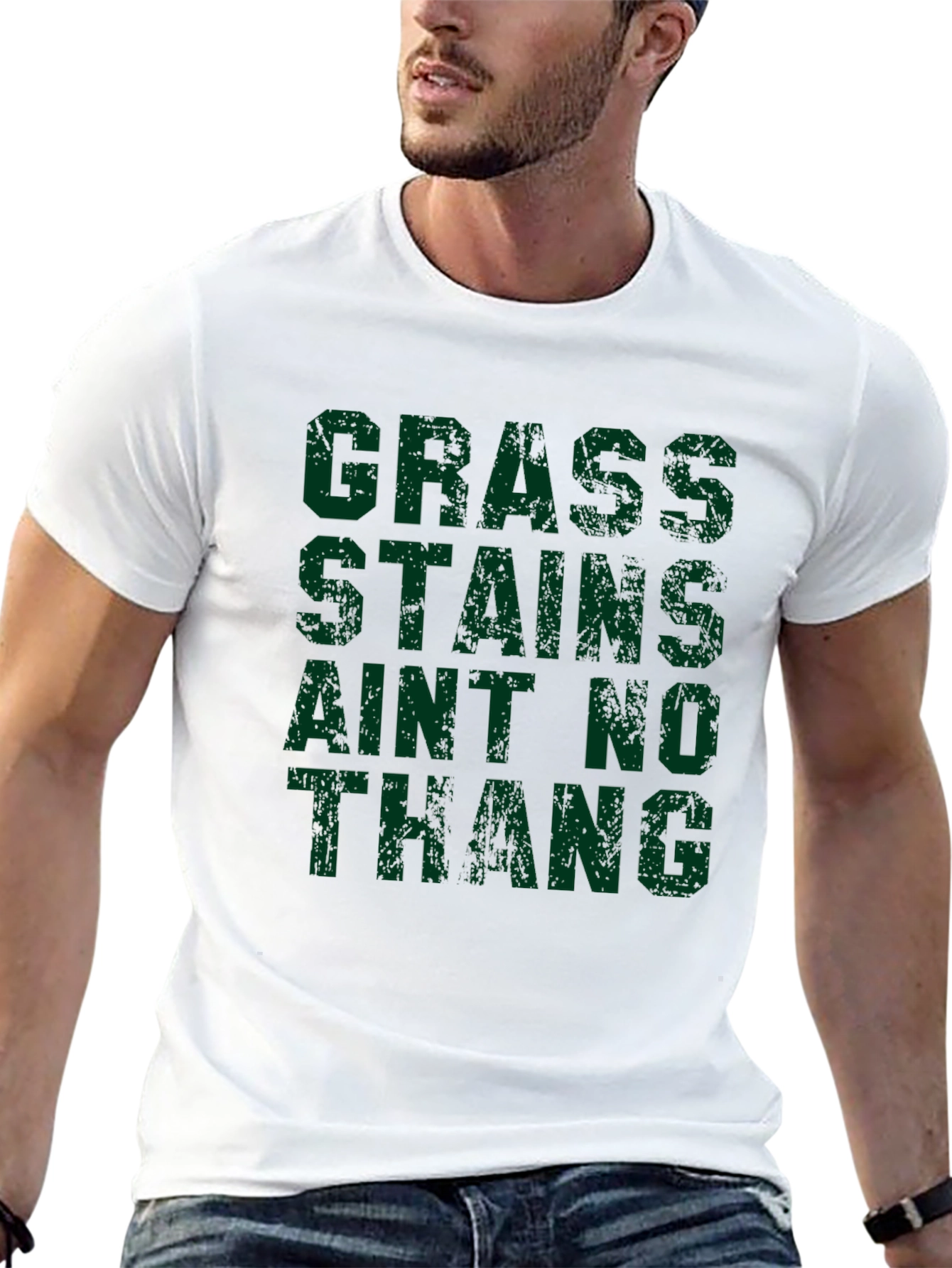 Grass Stains Aint No Thang Black T-Shirt
