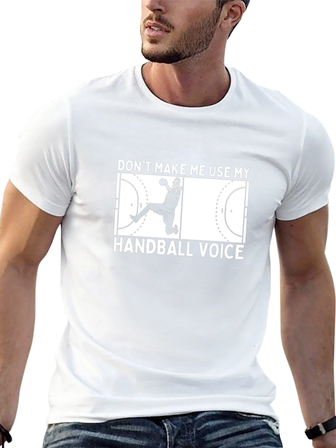 Handball Voice Black Graphic T-Shirt