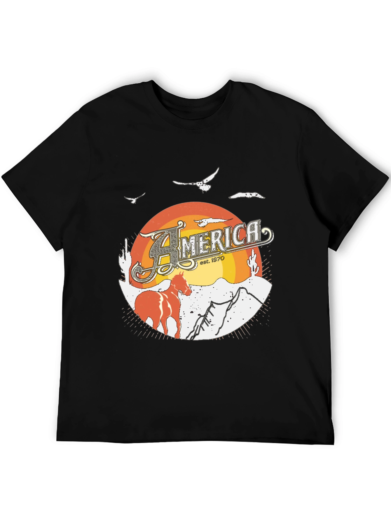 America Est. 1970 Graphic Tee - Black