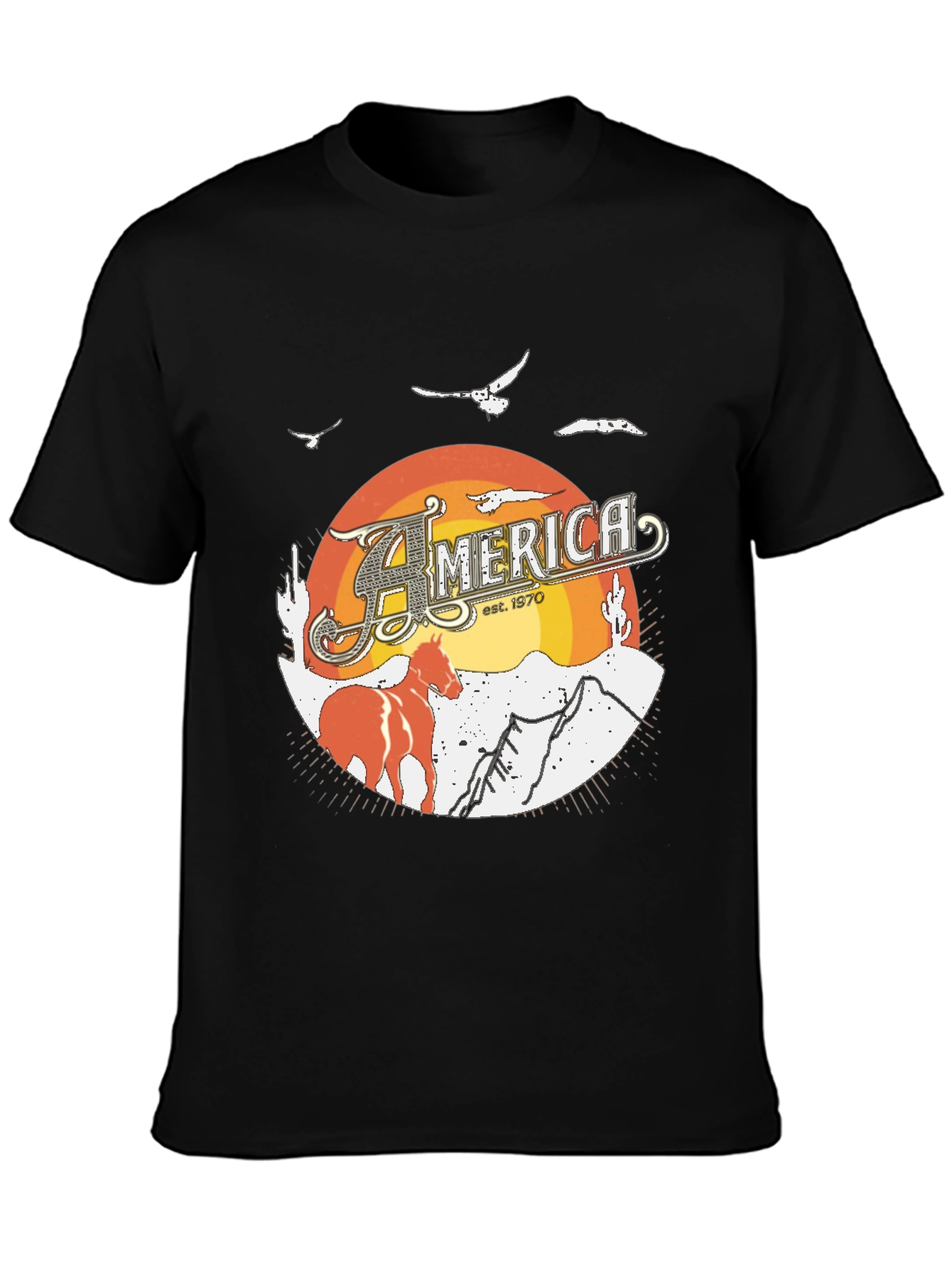 America Est. 1970 Graphic Tee - Black