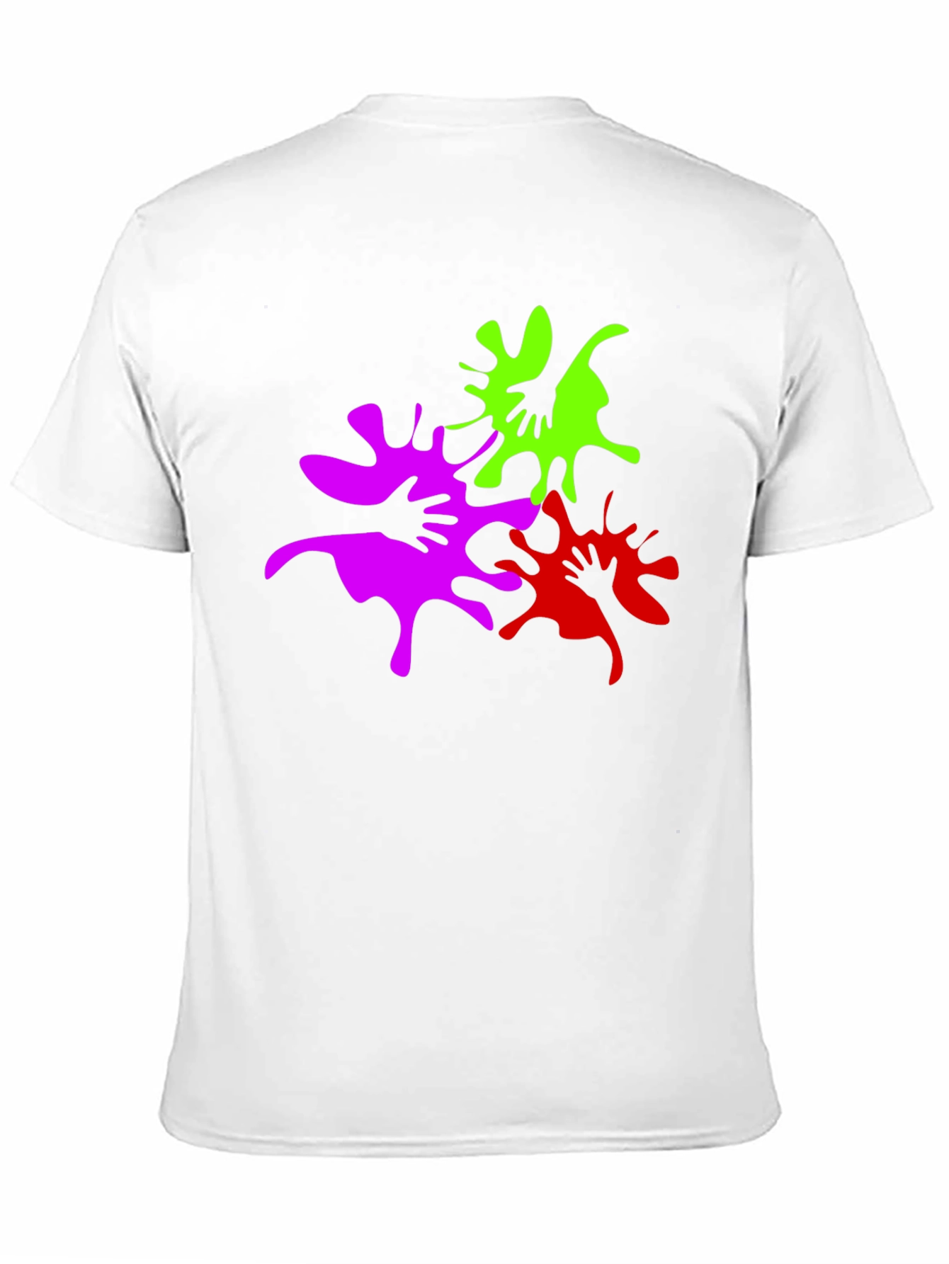 Abstract Handprint Graphic Tee - Modern Black T-Shirt
