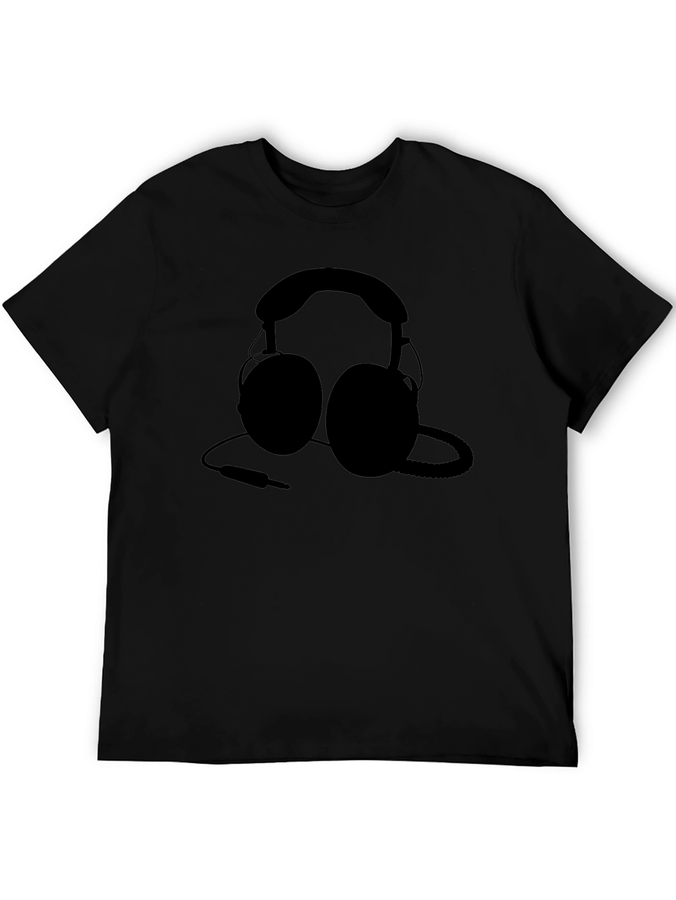 Headphone Graphic T-Shirt - Black - Music Lover Tee