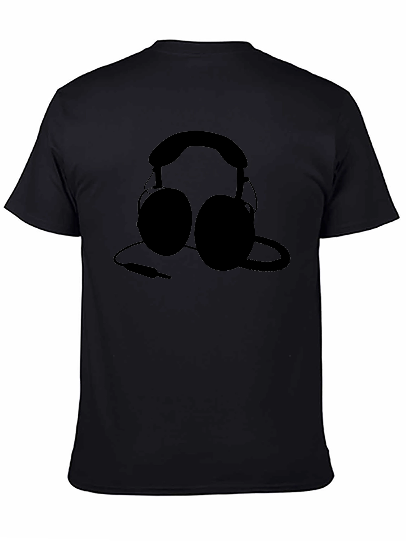 Headphone Graphic T-Shirt - Black - Music Lover Tee