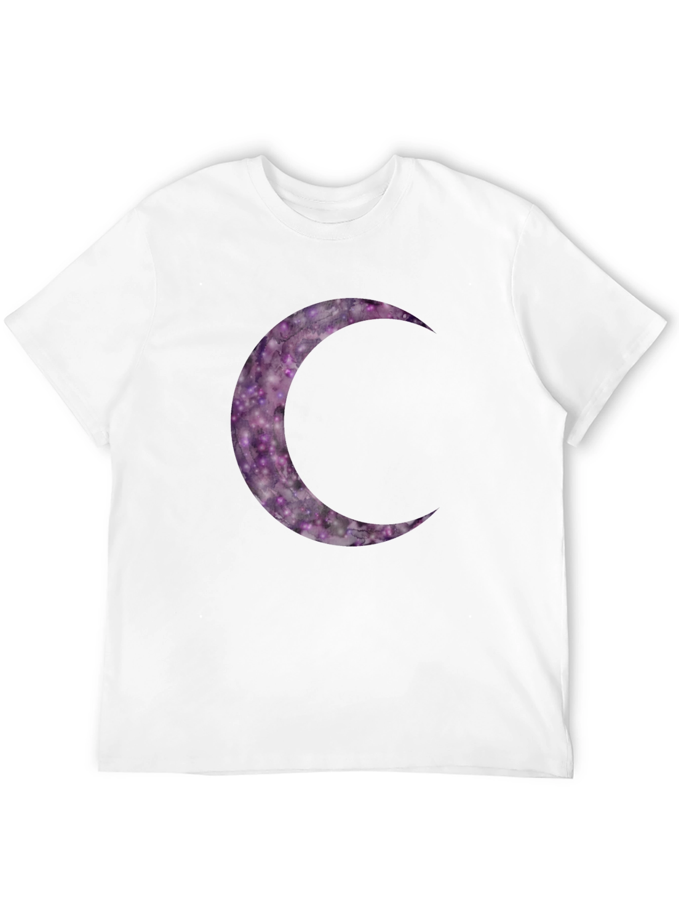 Galaxy Moon Graphic Tee - Stylish Black T-Shirt