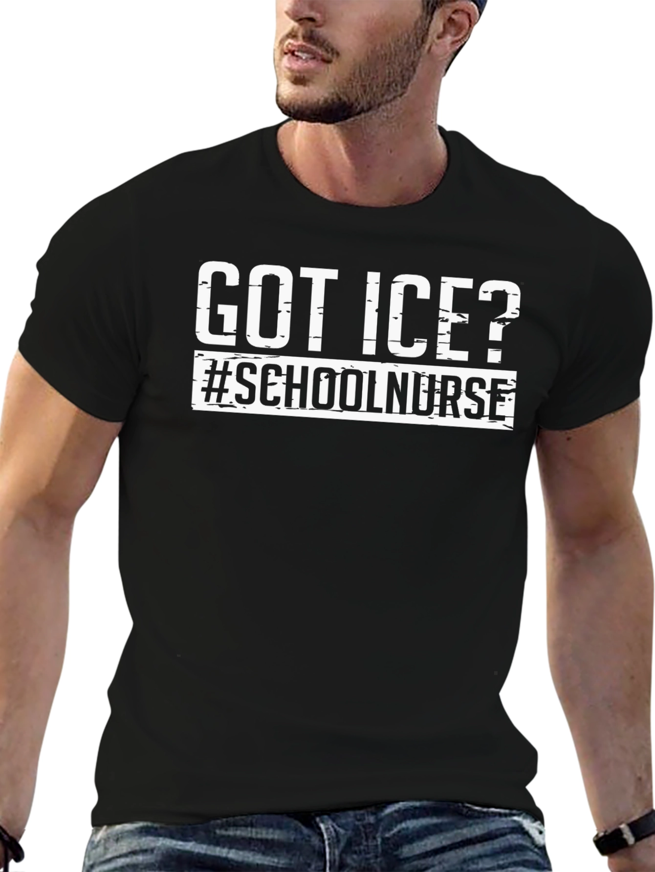 Got Ice? School Nurse Black T-Shirt