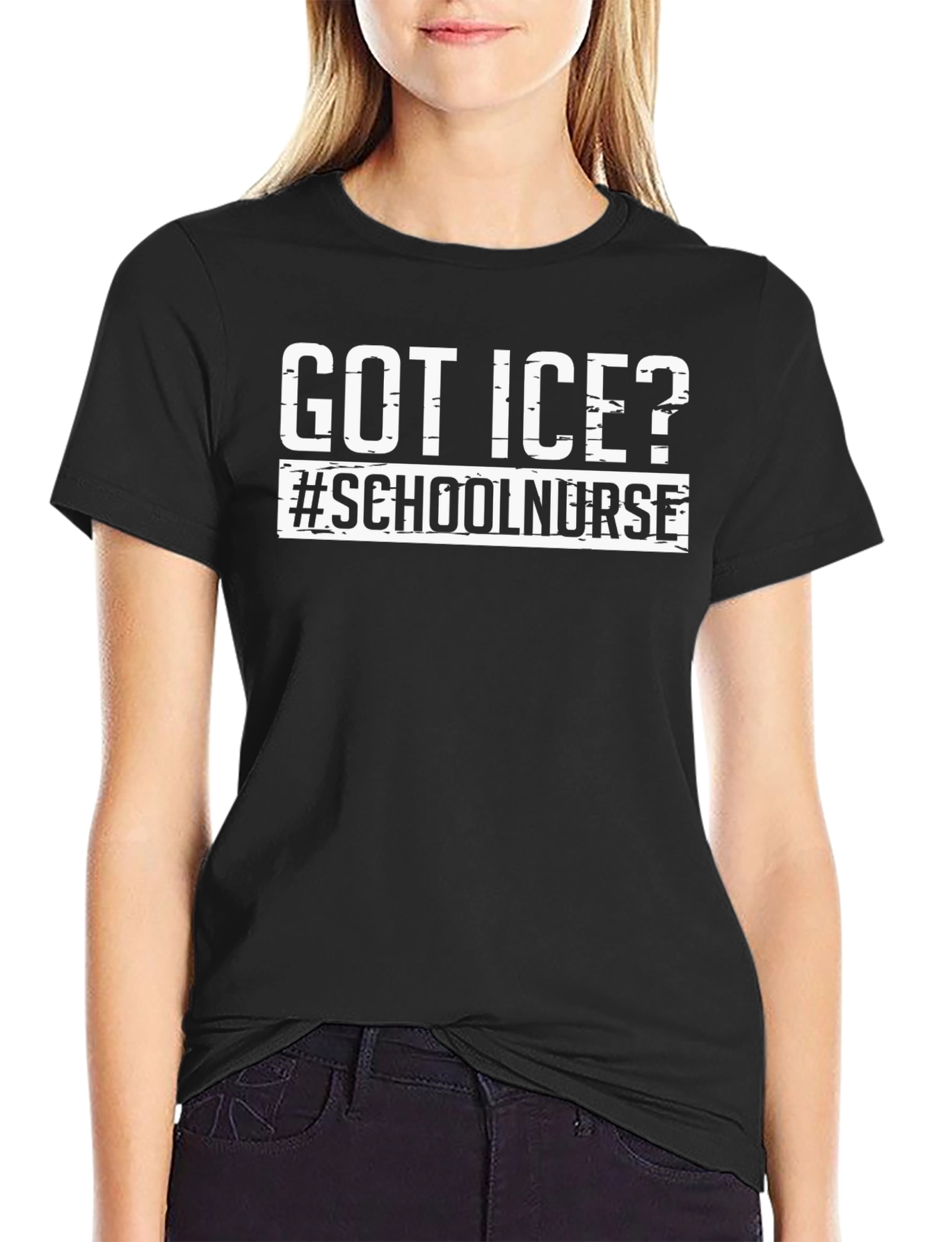 Got Ice? School Nurse Black T-Shirt