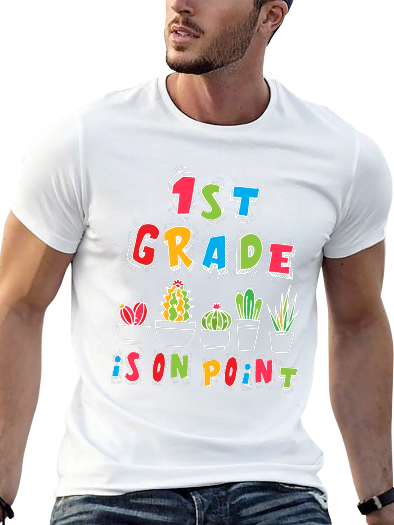 1st Grade On Point Cactus T-Shirt